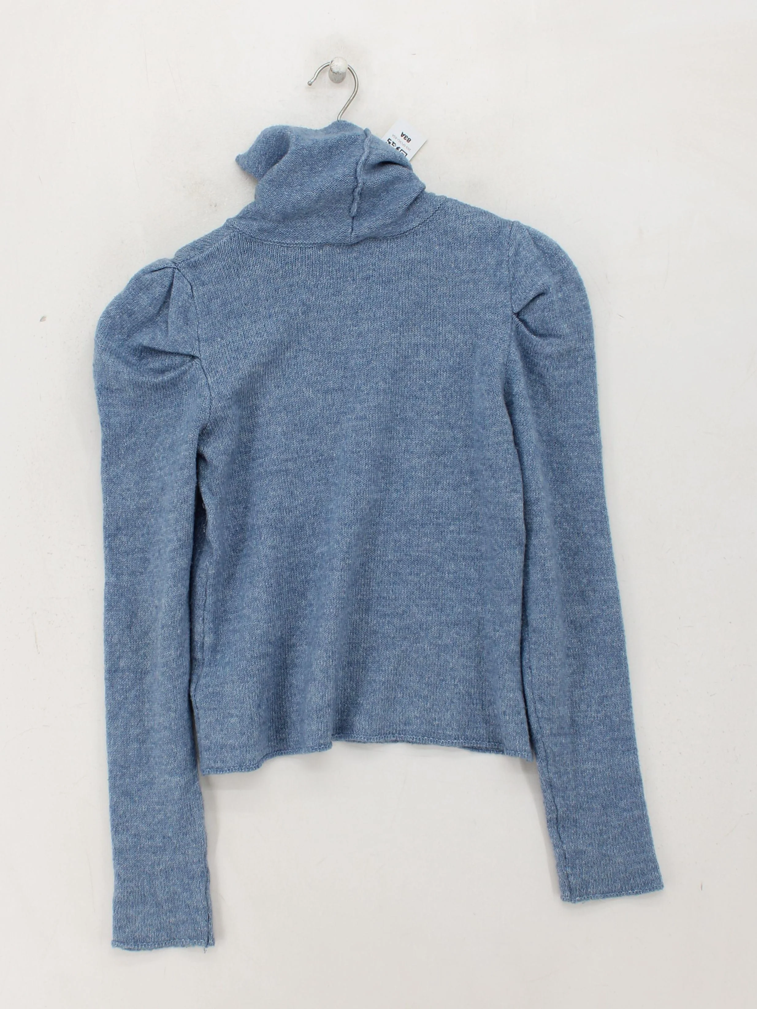 Topshop Women's Top S Blue Acrylic with Polyester, Elastane Basic - Image 2