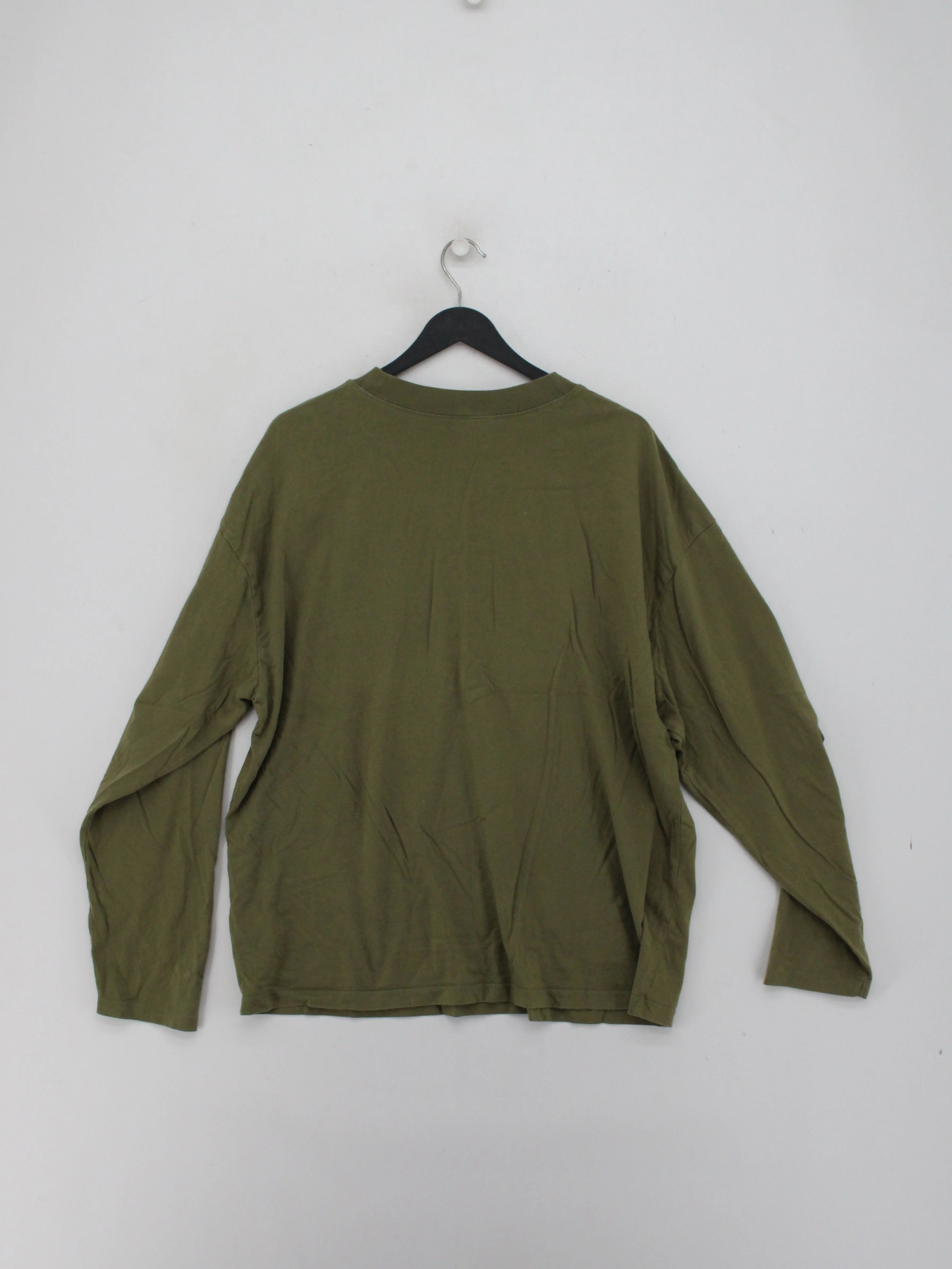 Topshop Women's Top S Green 100% Other Long Sleeve Crew Neck Basic - Image 2
