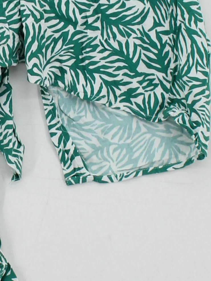 Topshop Women's Top S Green 100% Viscose Sleeveless V-Neck Cropped - Image 4