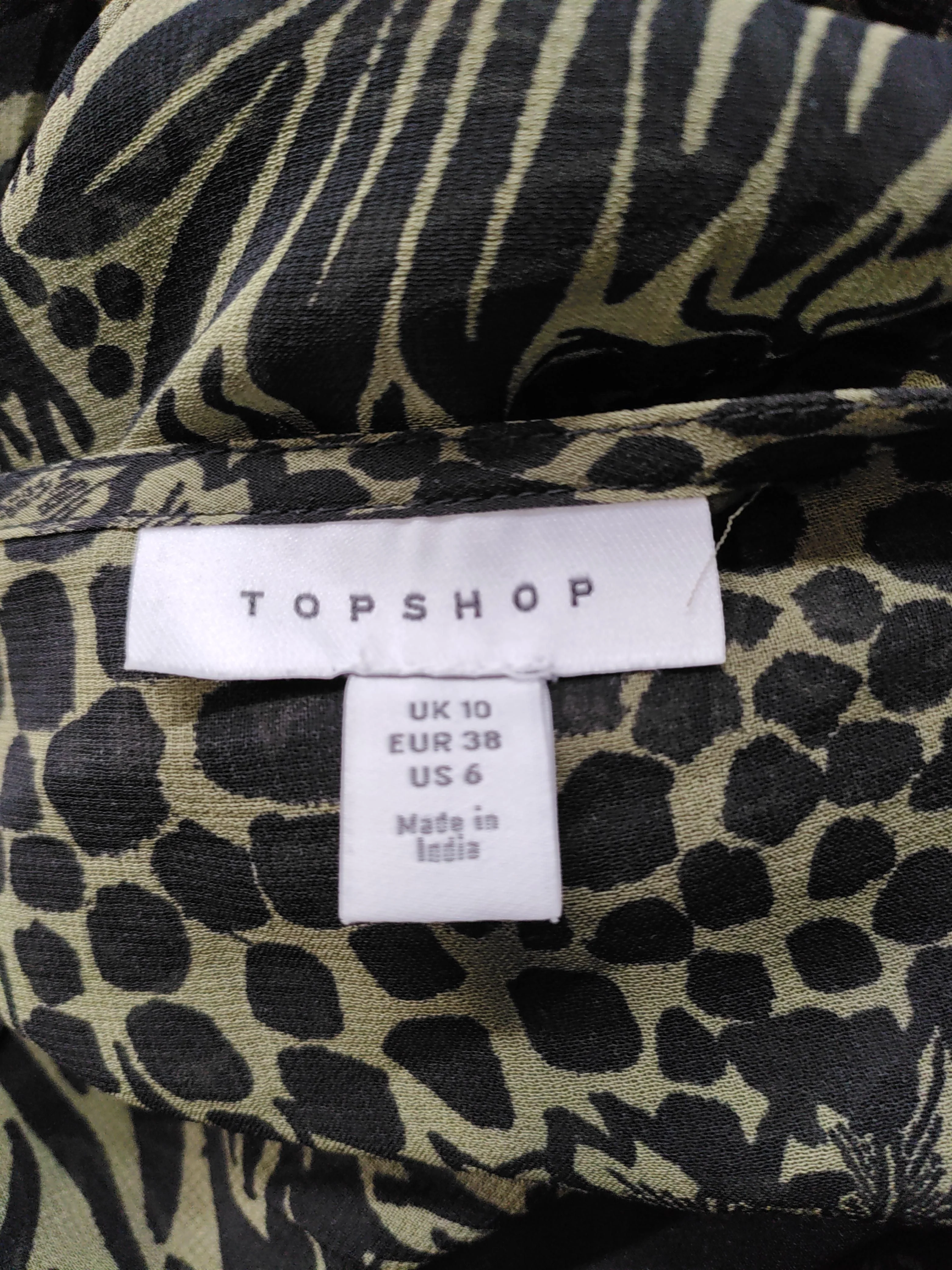Topshop Women's Top S Multi 100% Polyester Cropped - Image 5