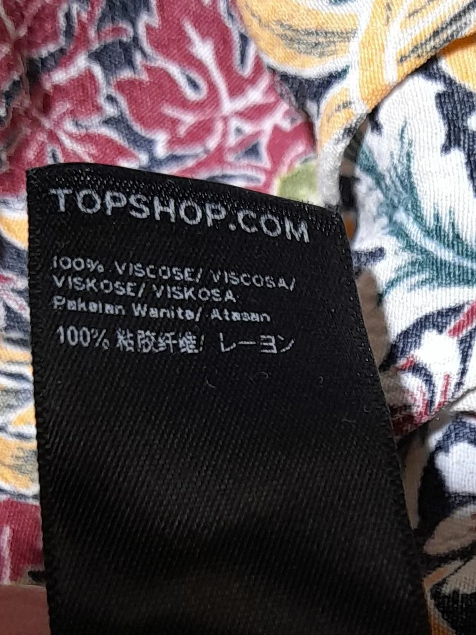 Topshop Women's Top S Multi Floral 100% Viscose Short Sleeve Round Neck Cropped - Image 6