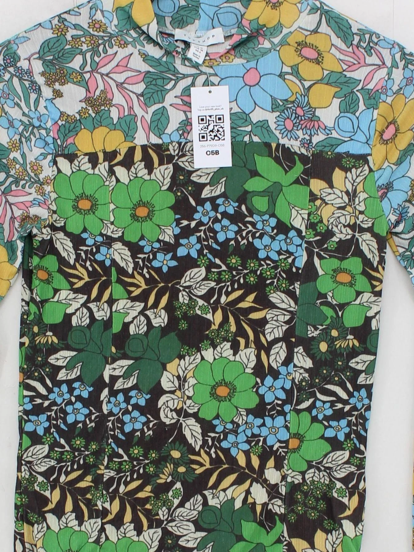 Topshop Women's Top S Multi Polyester with Elastane Basic - Image 3