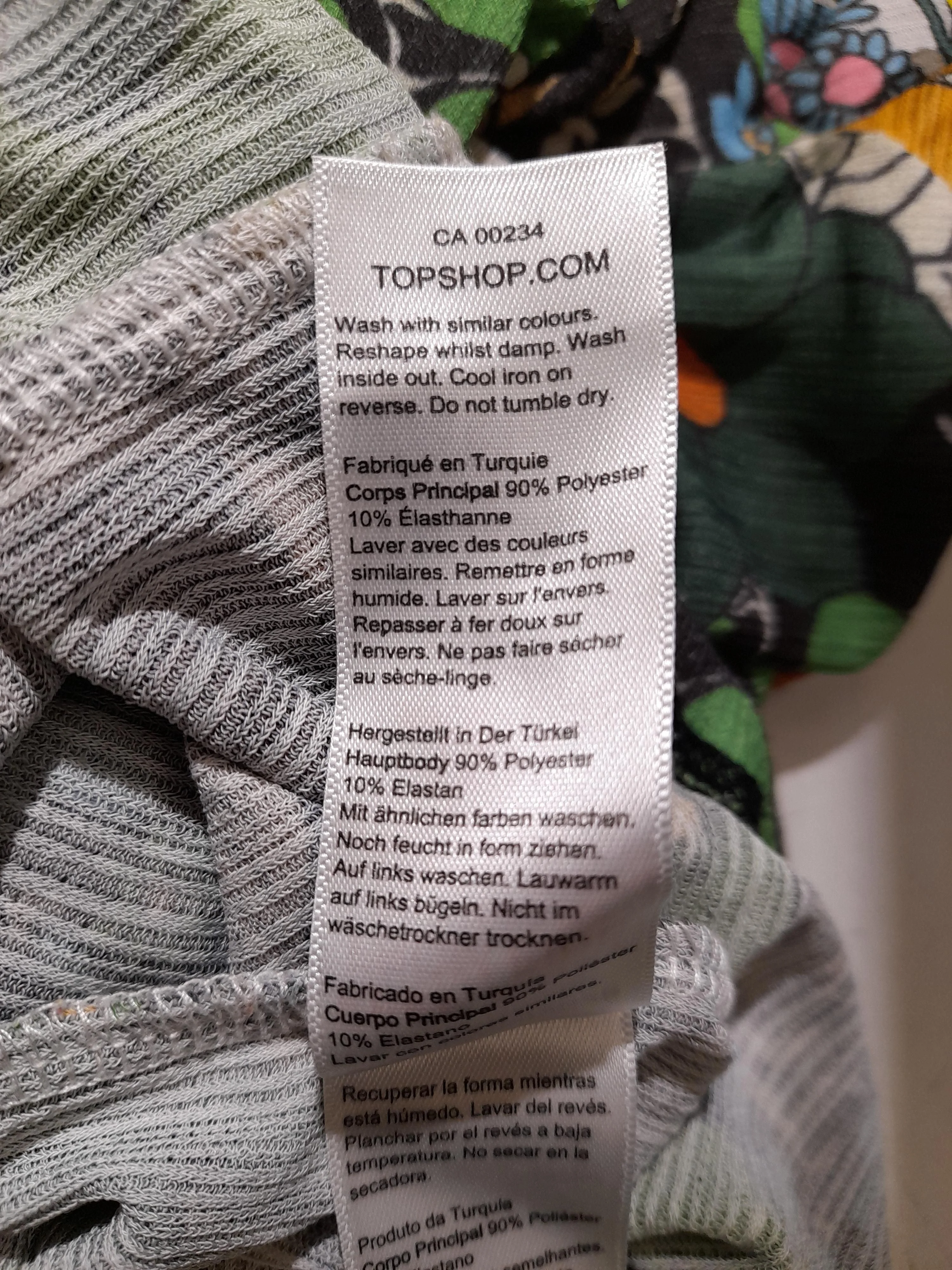 Topshop Women's Top S Multi Polyester with Elastane Basic - Image 6