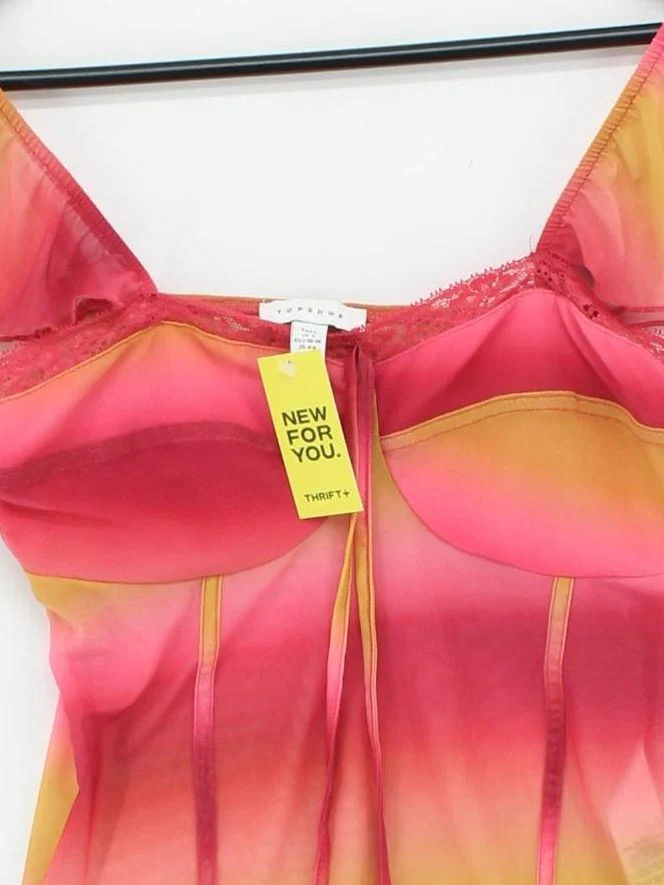 Topshop Women's Top S Multi Polyester with Elastane Basic - Image 3