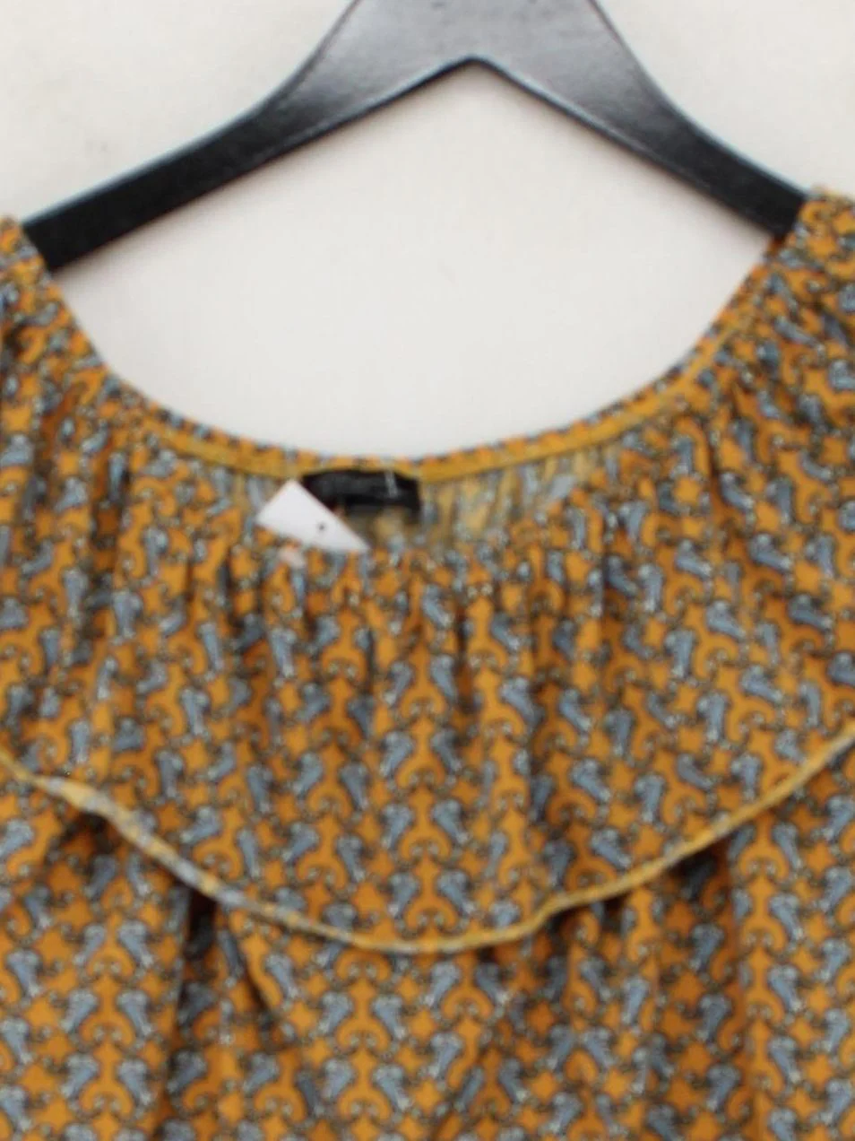 Topshop Women's Top S Orange 100% Polyester Cropped - Image 3