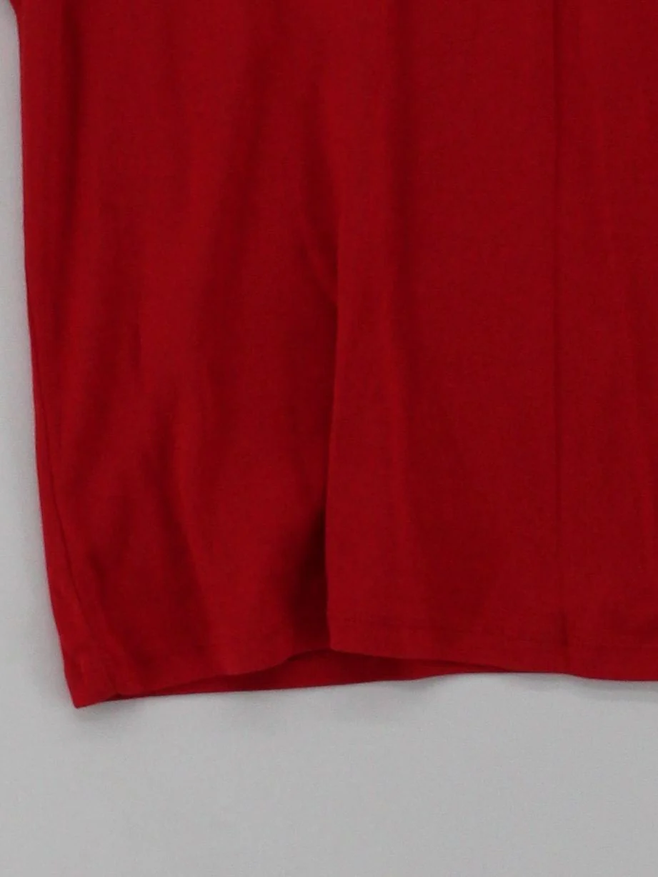 Topshop Women's Top S Red 100% Cotton Long Sleeve Crew Neck Basic - Image 4