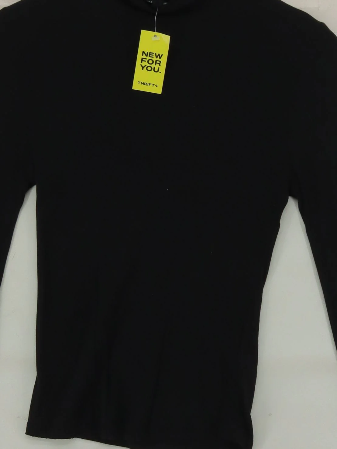 Topshop Women's Top UK 10 Black 100% Other Long Sleeve Mock Neck Basic - Image 3