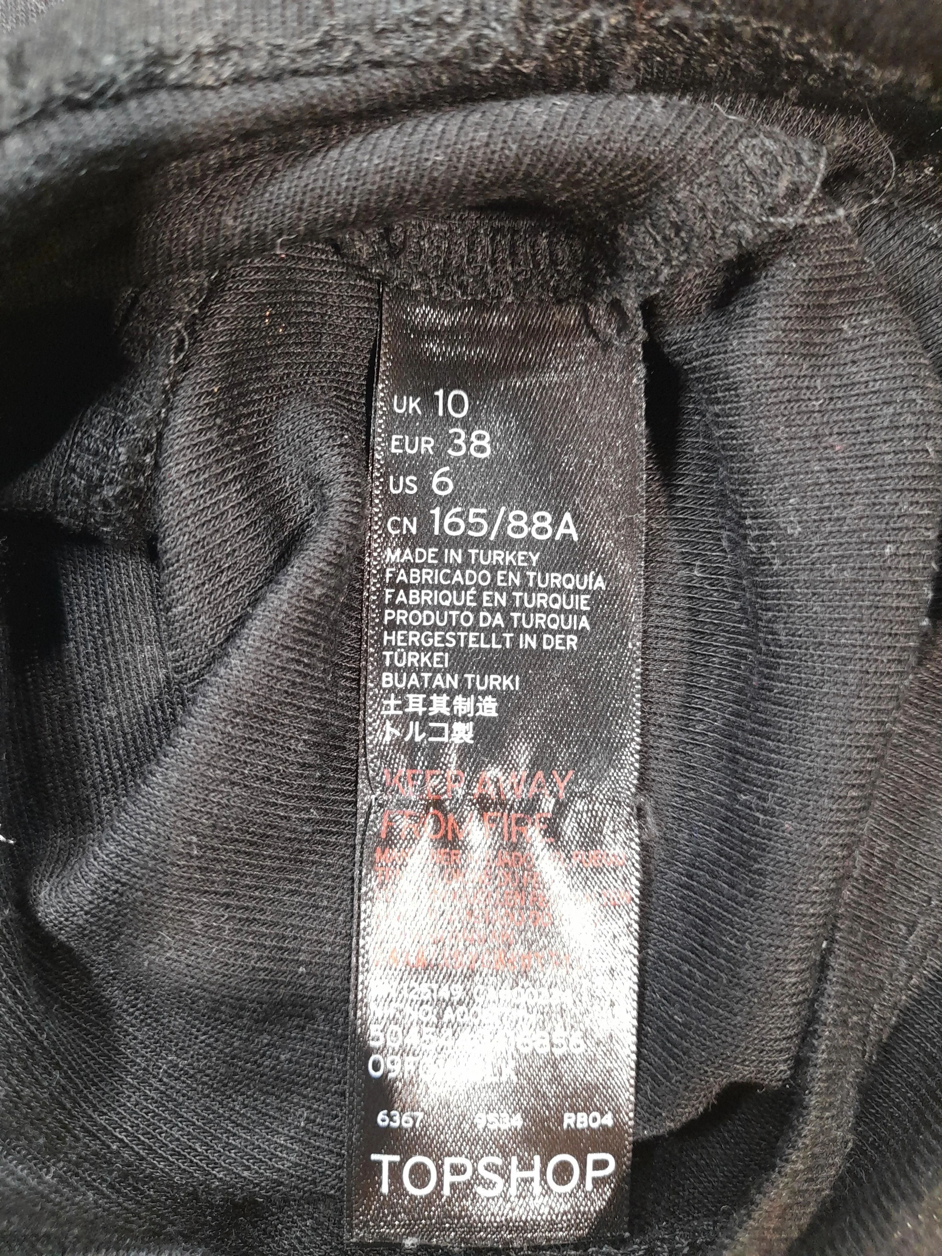 Topshop Women's Top UK 10 Black 100% Other Long Sleeve Mock Neck Basic - Image 6