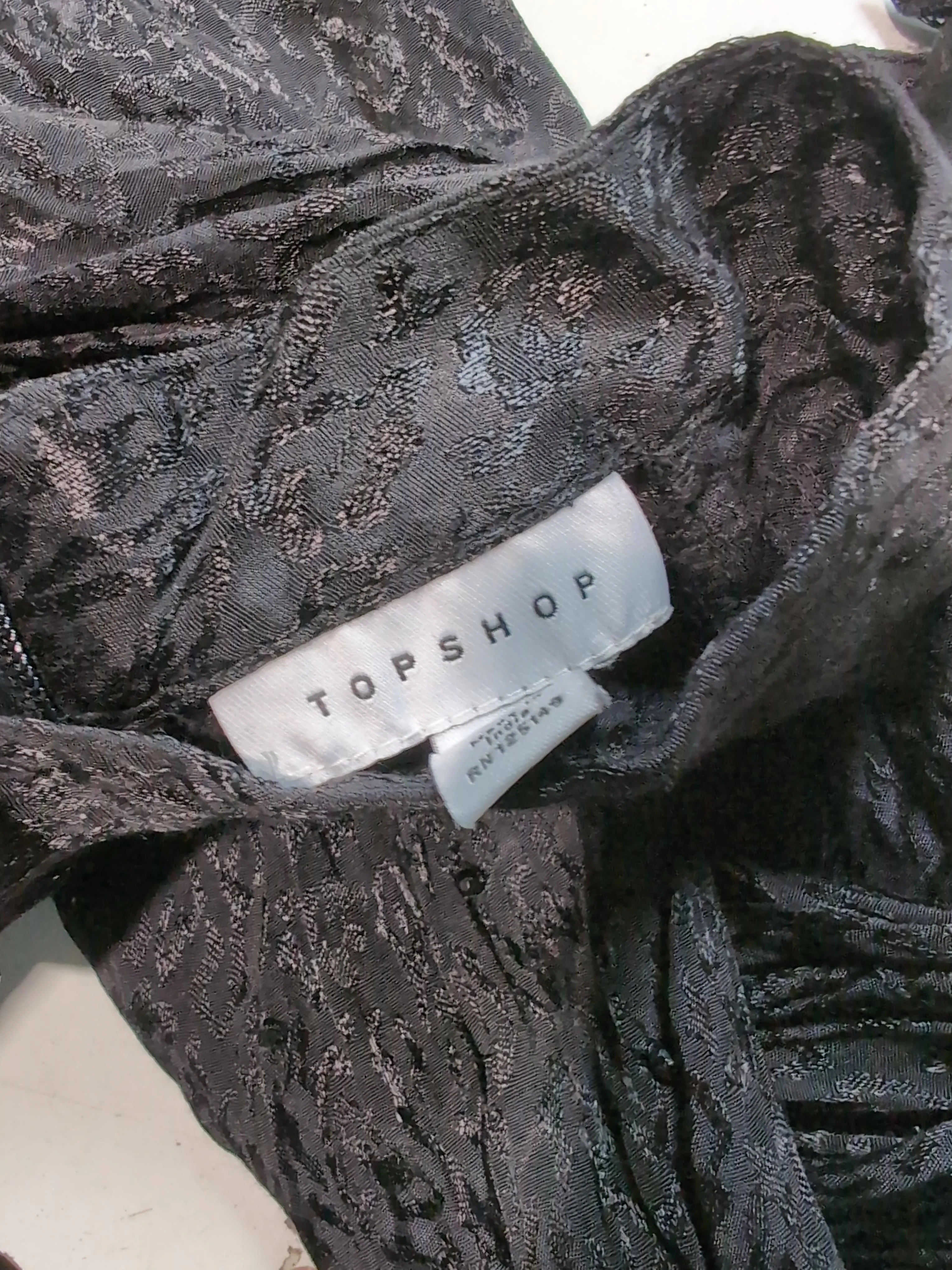 Topshop Women's Top UK 10 Black 100% Viscose Long Sleeve High Neck Basic - Image 5