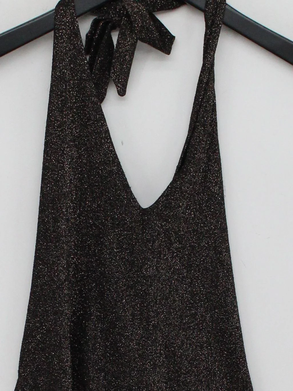 Topshop Women's Top UK 10 Black Viscose with Polyester, Other, Elastane Basic - Image 3