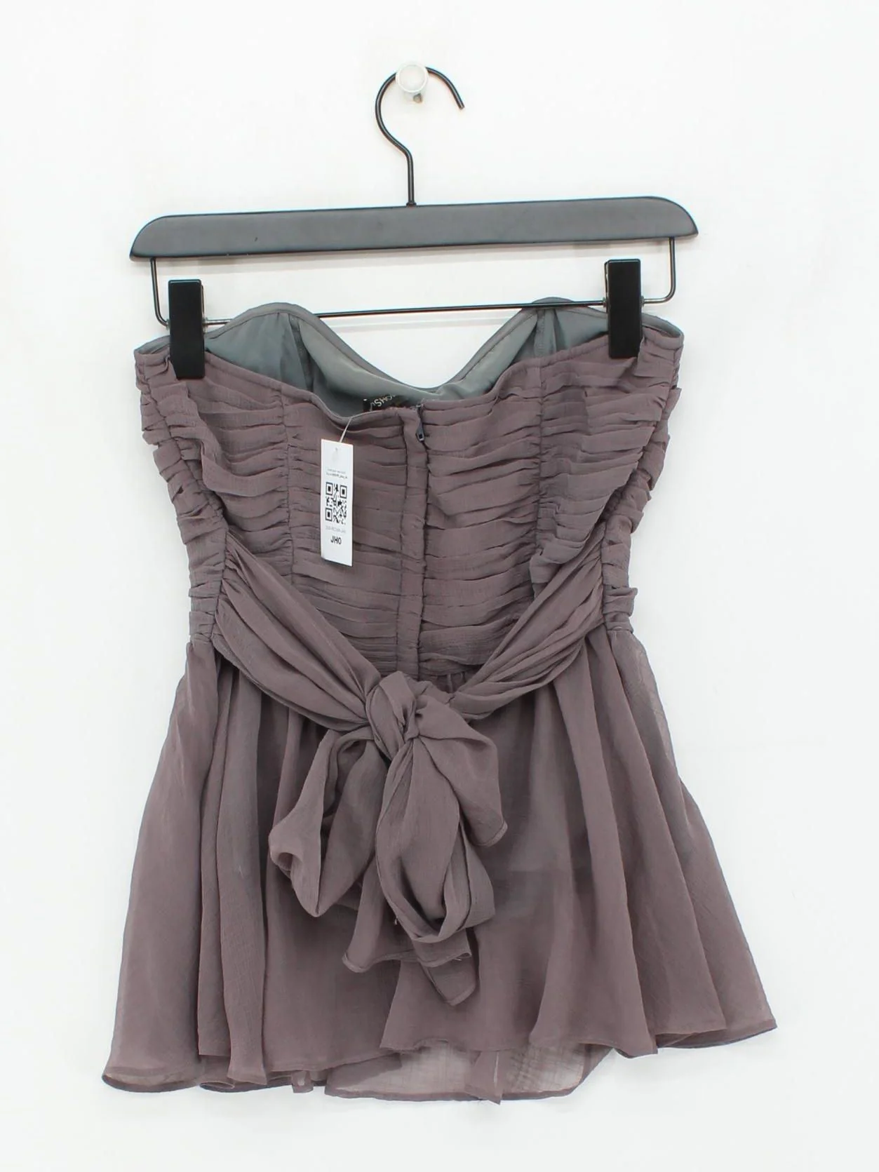 Topshop Women's Top UK 10 Brown Polyester with Polyamide, Elastane Basic - Image 2