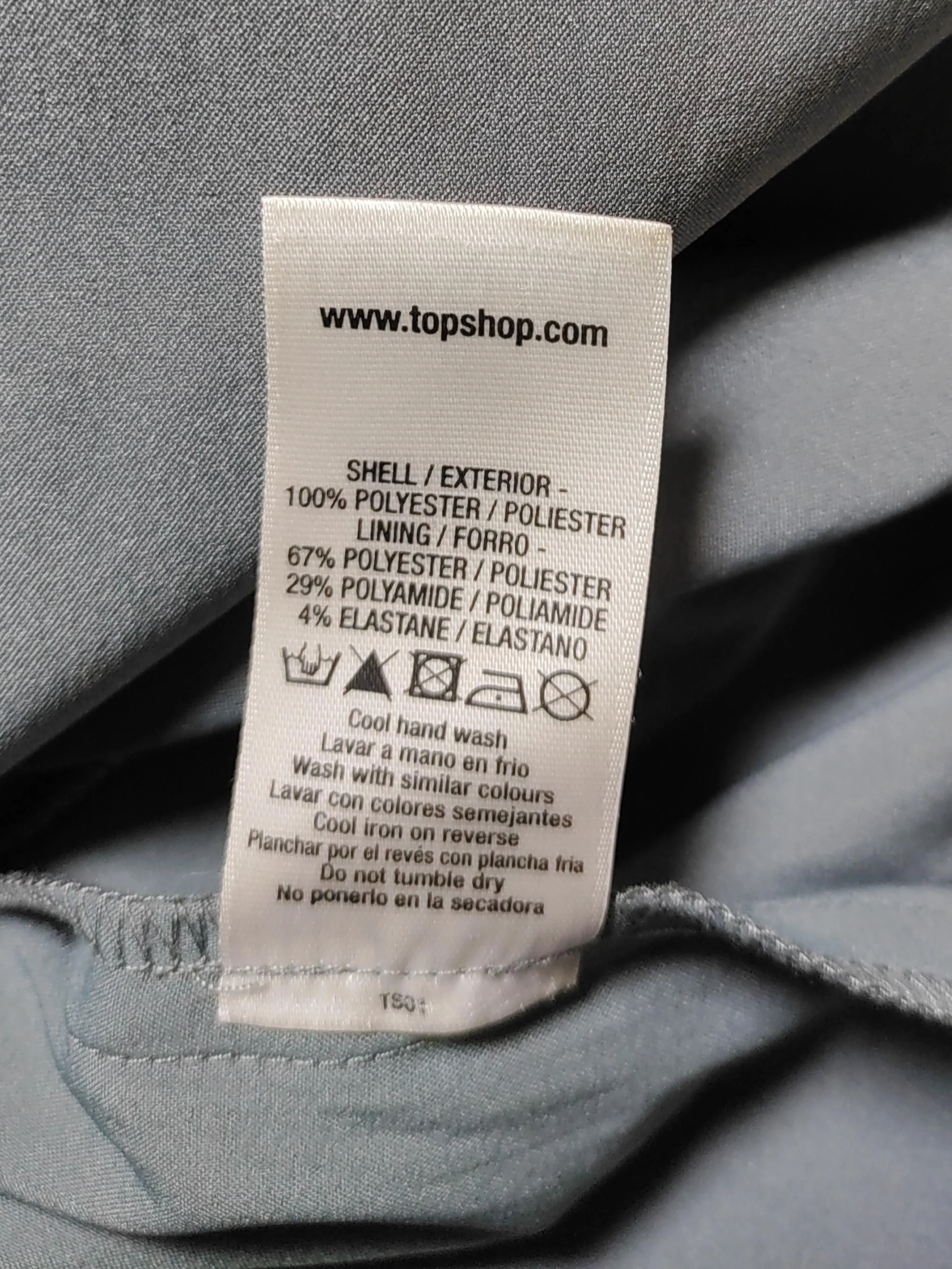 Topshop Women's Top UK 10 Brown Polyester with Polyamide, Elastane Basic - Image 6