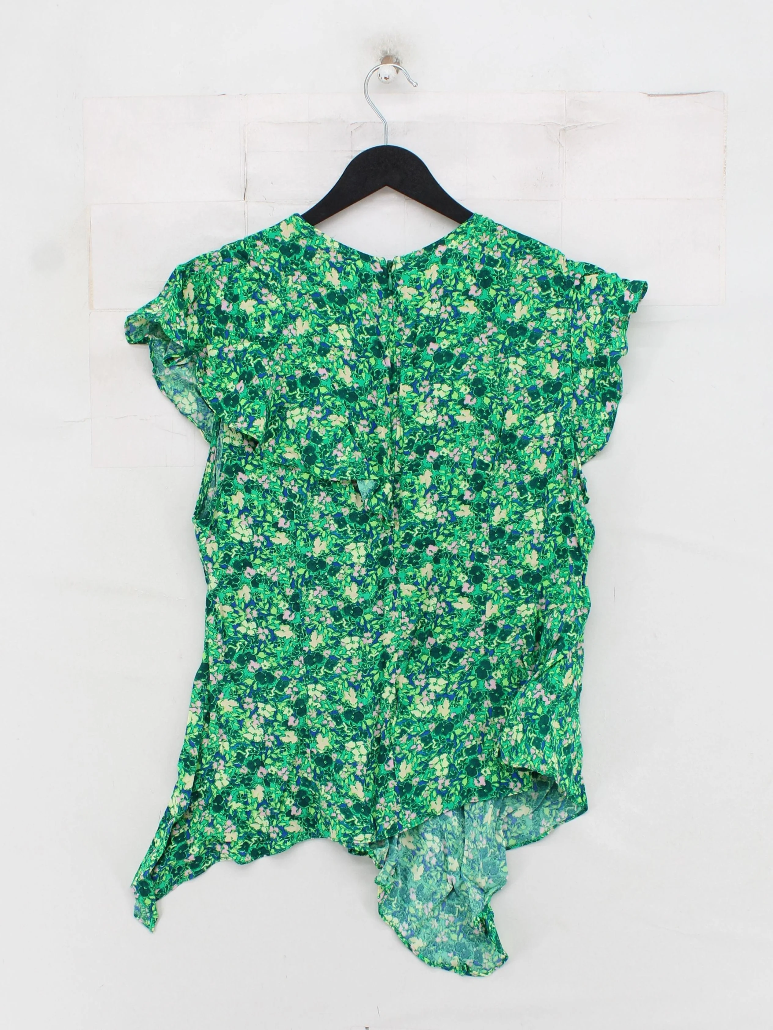 Topshop Women's Top UK 10 Green 100% Viscose Basic - Image 2