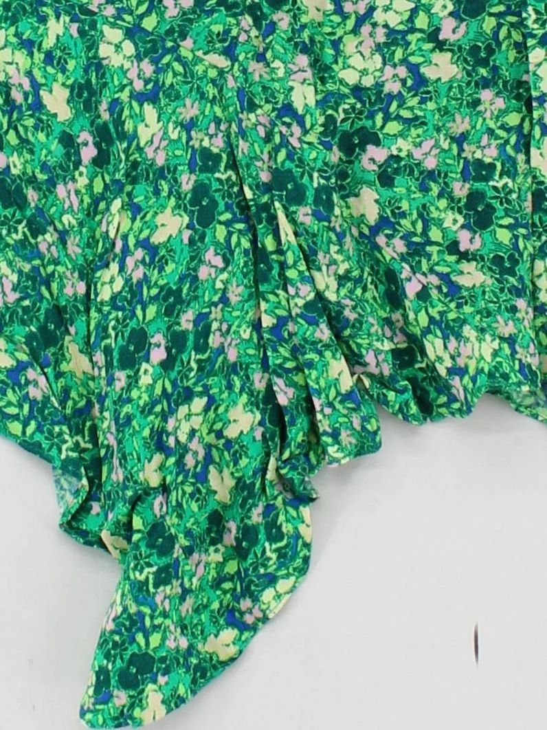Topshop Women's Top UK 10 Green 100% Viscose Basic - Image 4
