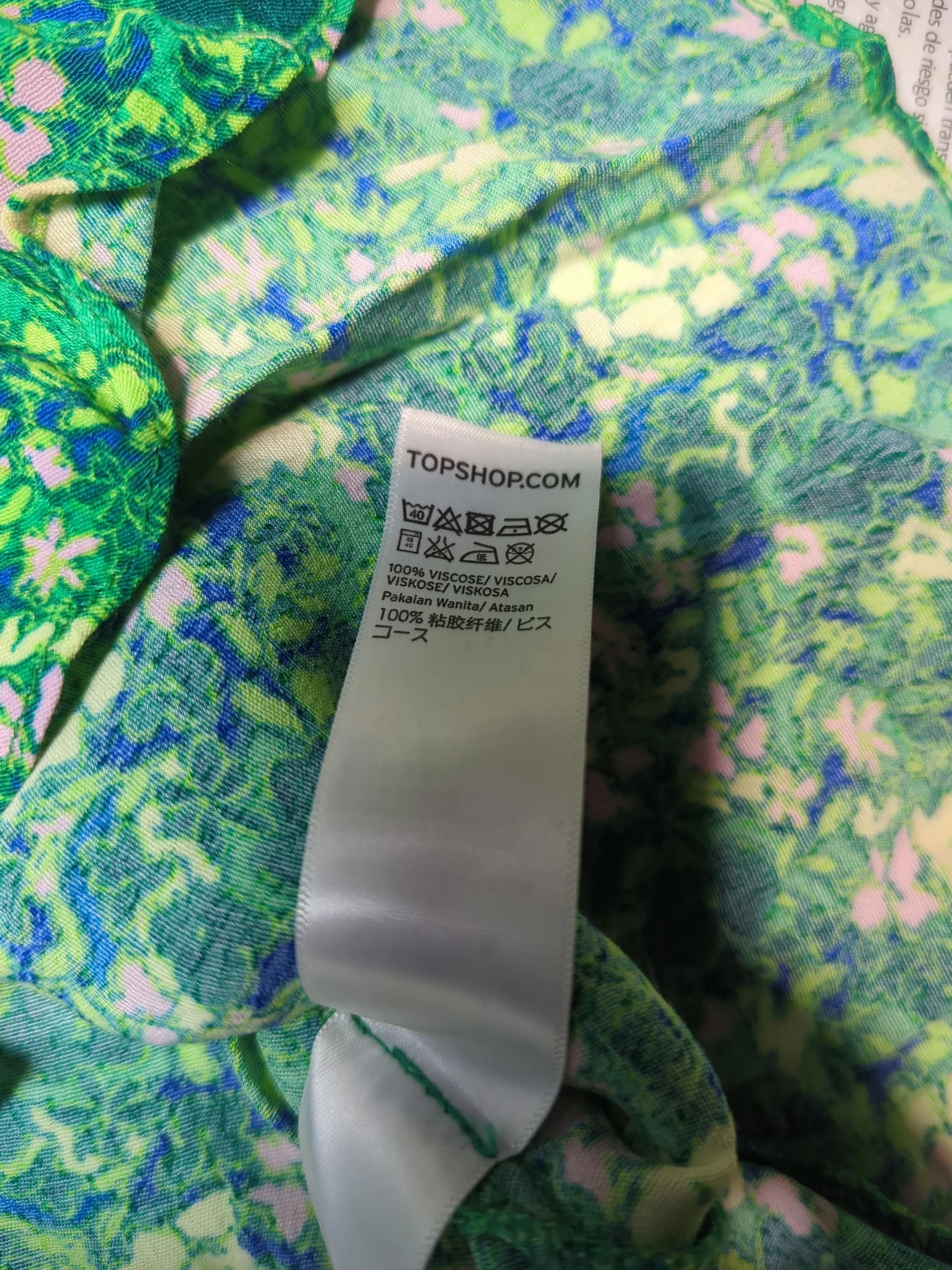 Topshop Women's Top UK 10 Green 100% Viscose Basic - Image 6
