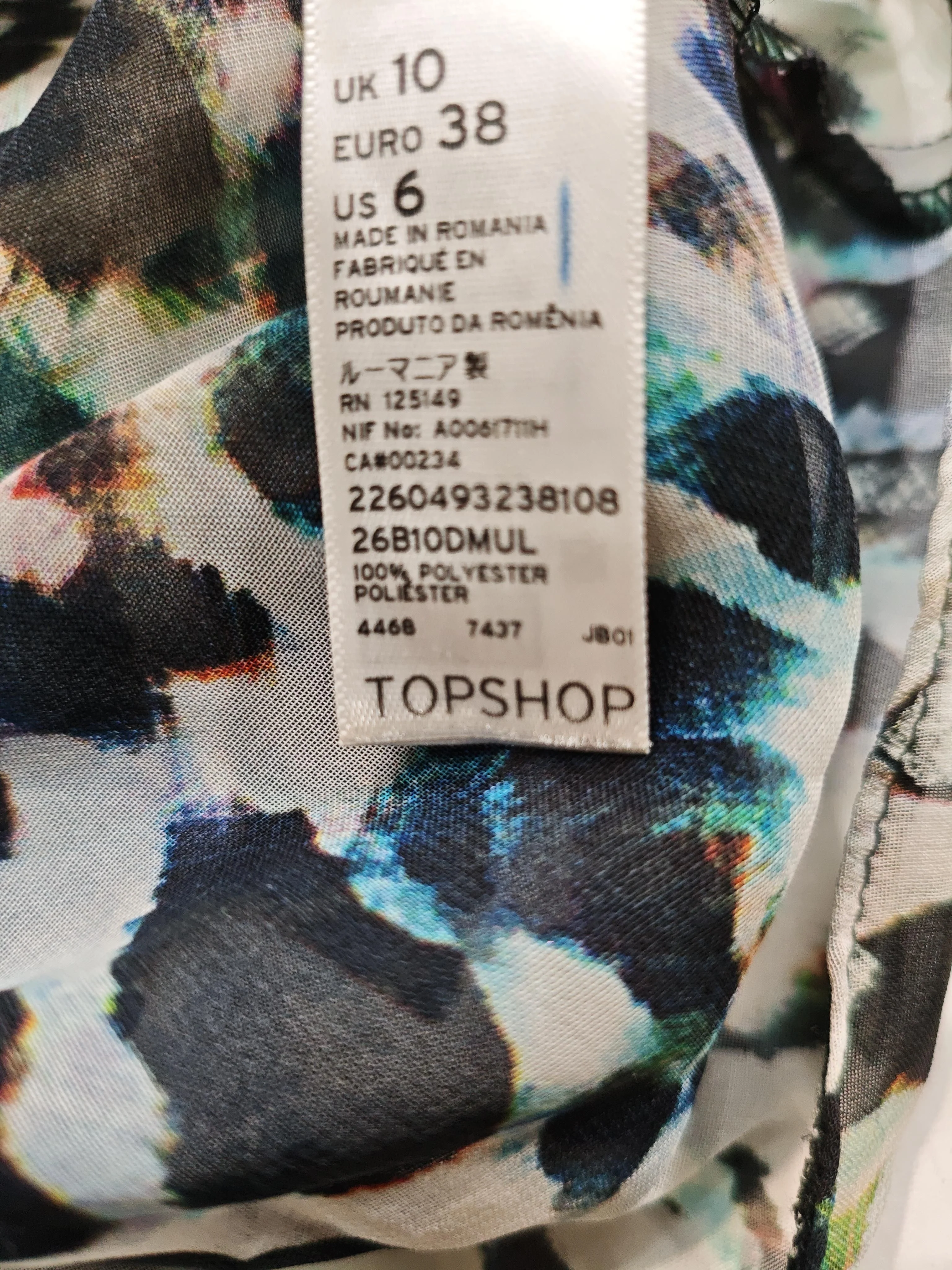 Topshop Women's Top UK 10 Multi 100% Polyester Basic - Image 6