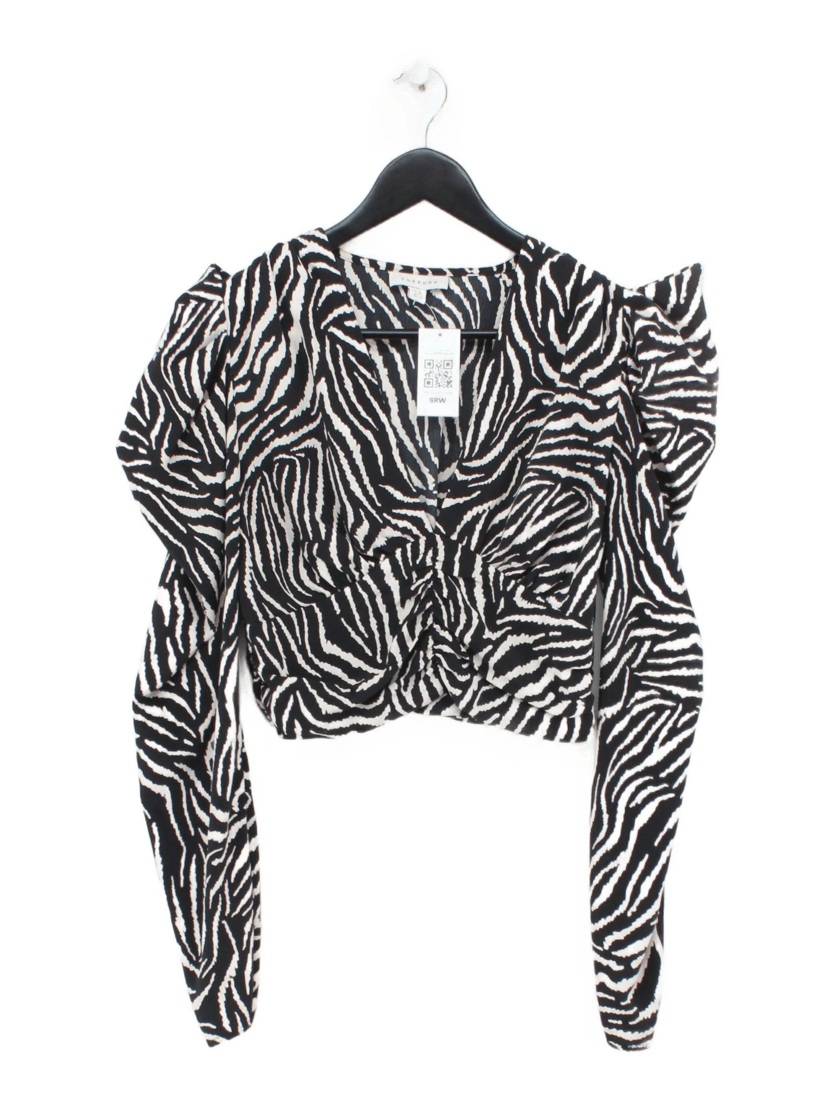 Topshop Women's Top UK 10 Multi 100% Polyester Cropped