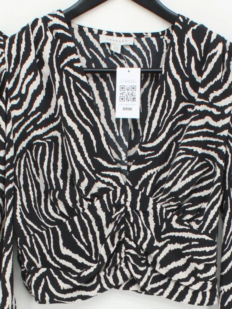 Topshop Women's Top UK 10 Multi 100% Polyester Cropped - Image 3