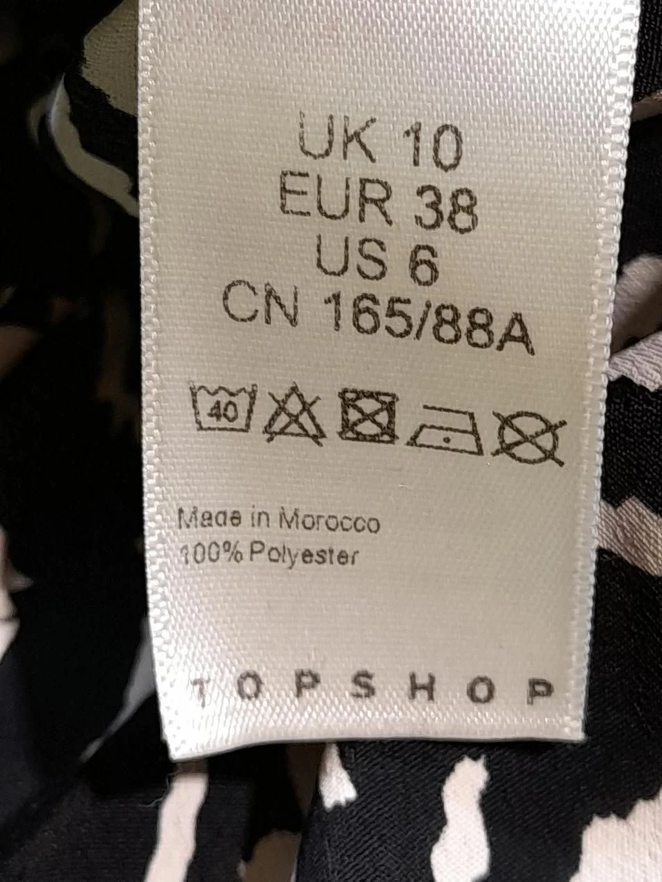 Topshop Women's Top UK 10 Multi 100% Polyester Cropped - Image 6