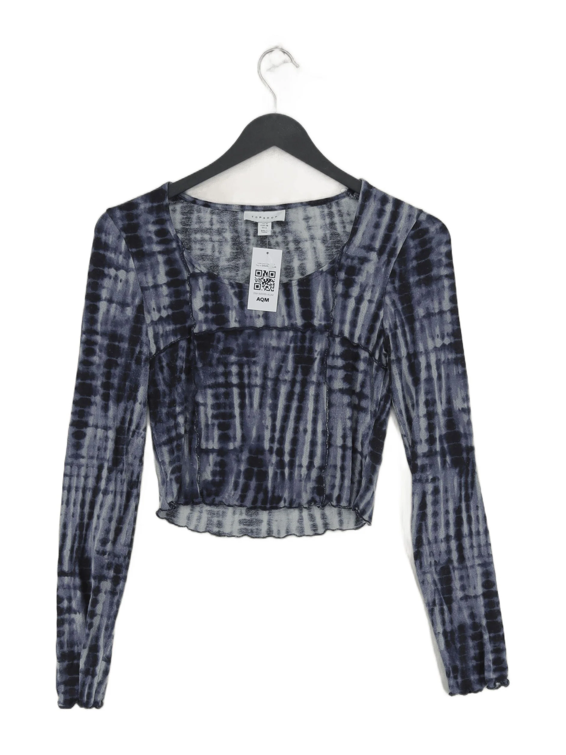 Topshop Women's Top UK 10 Multi Viscose with Elastane Cropped