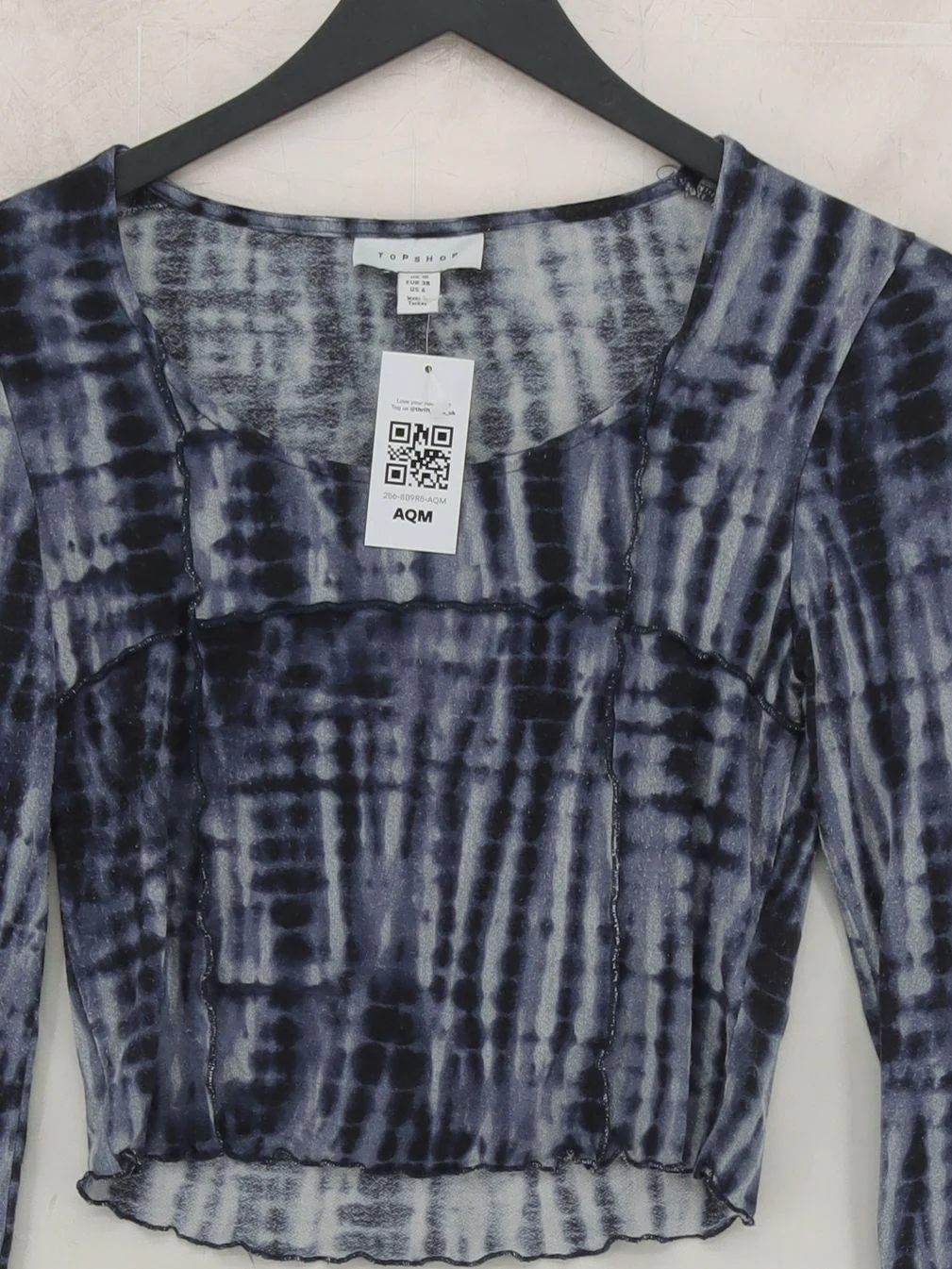 Topshop Women's Top UK 10 Multi Viscose with Elastane Cropped - Image 3