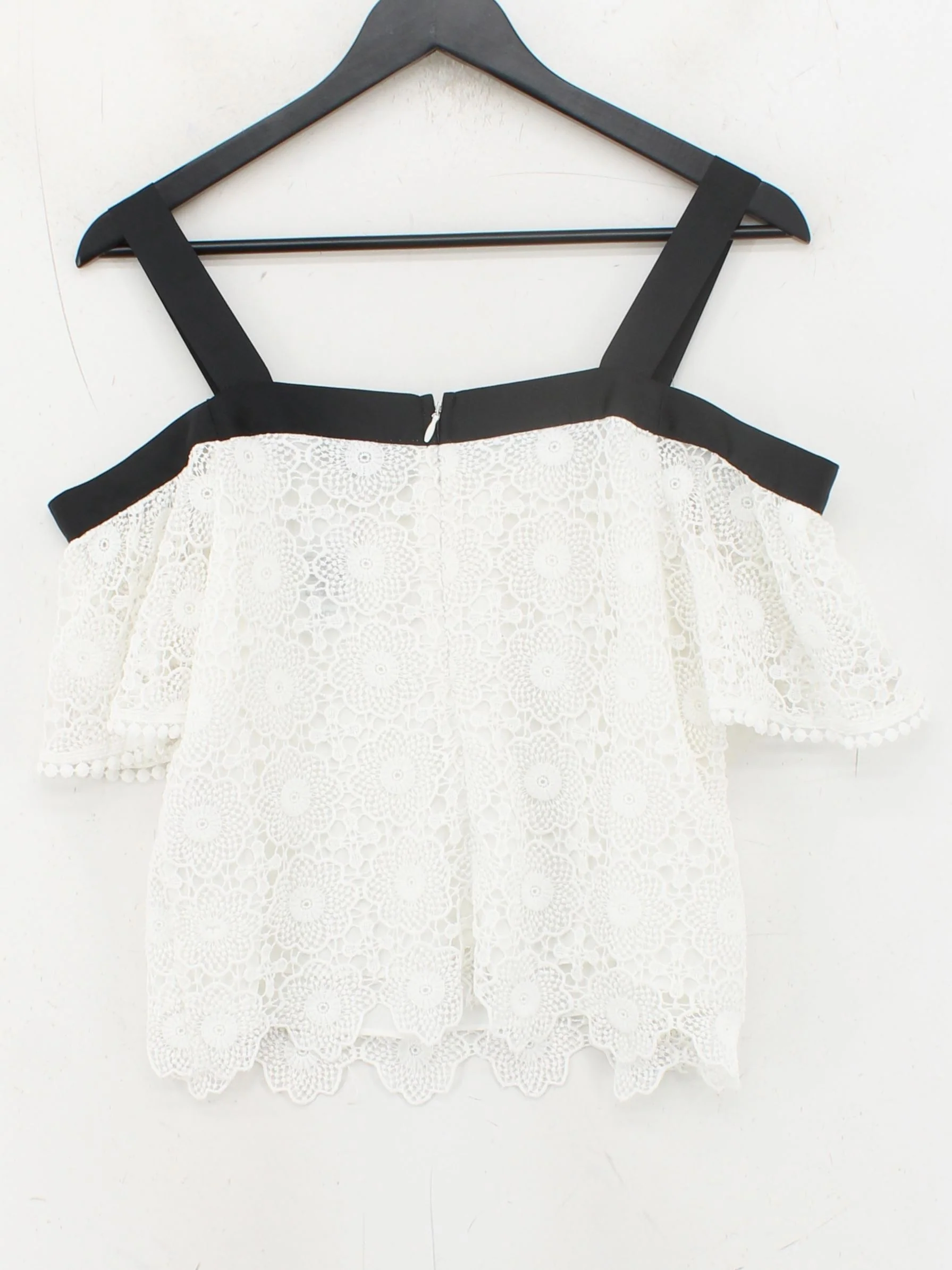 Topshop Women's Top UK 10 White 100% Polyester Basic - Image 2