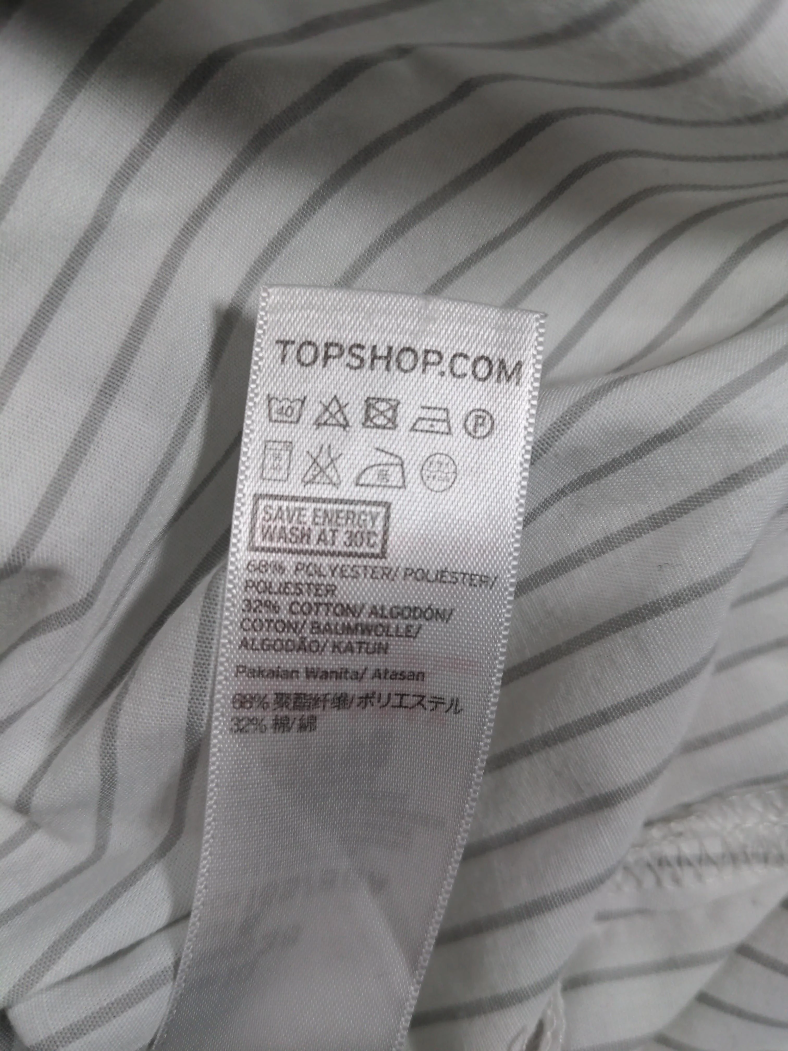 Topshop Women's Top UK 10 White Polyester with Cotton Basic - Image 6
