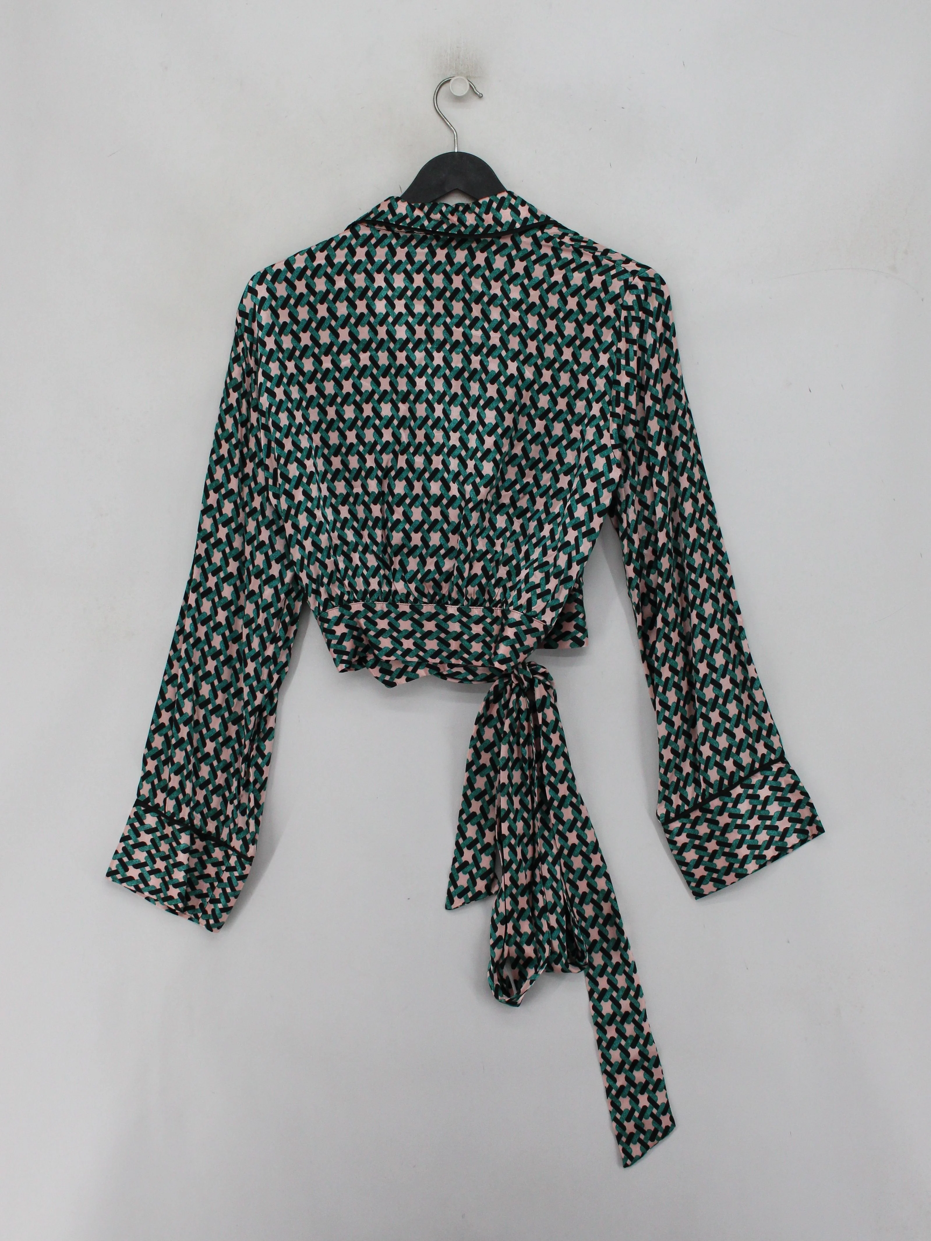 Topshop Women's Top UK 12 Multi 100% Viscose Cropped - Image 2