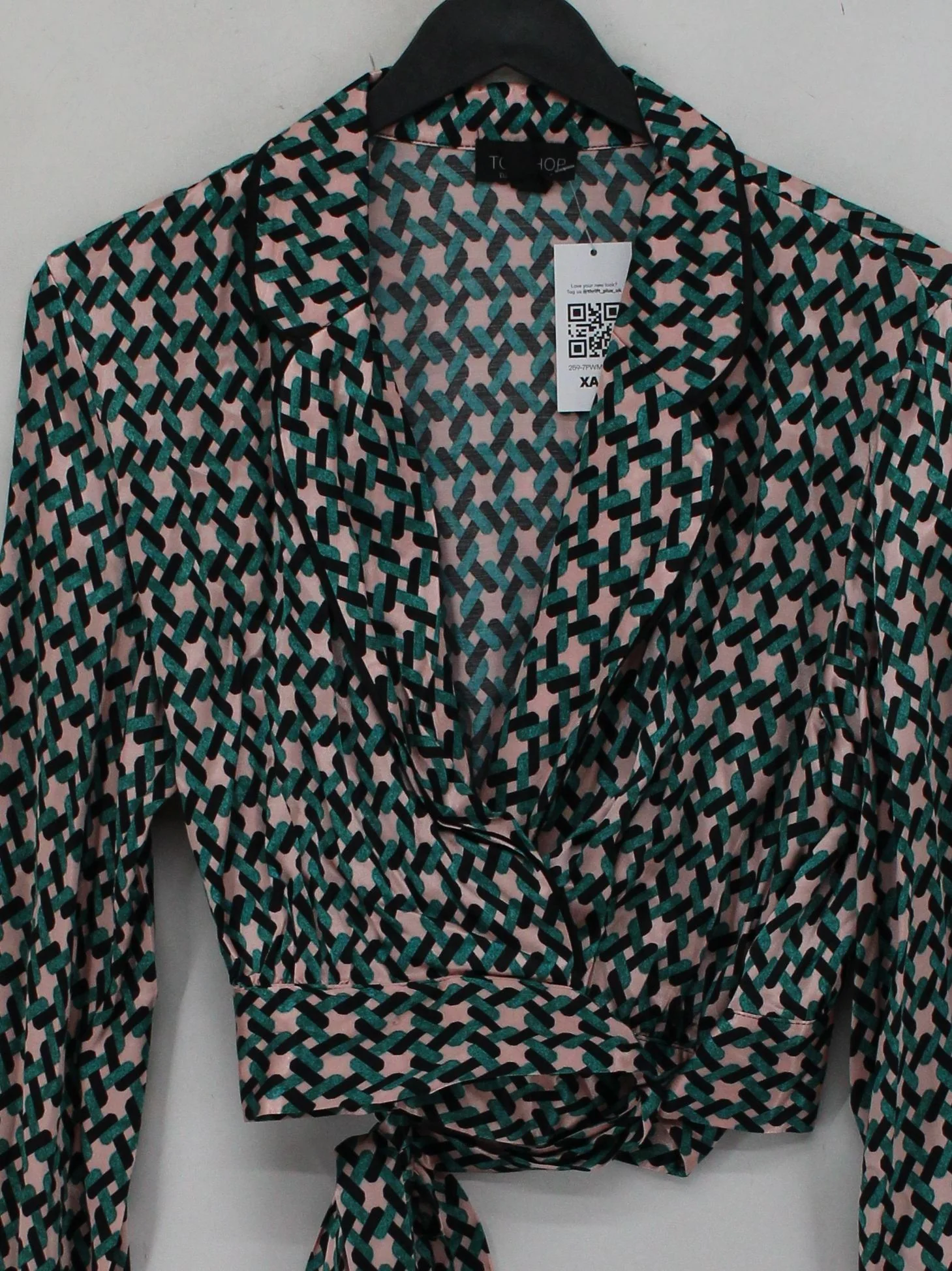 Topshop Women's Top UK 12 Multi 100% Viscose Cropped - Image 3