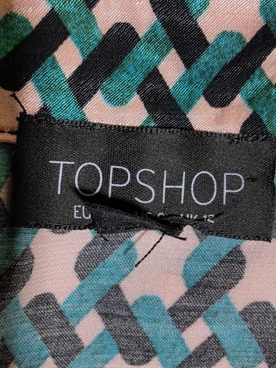 Topshop Women's Top UK 12 Multi 100% Viscose Cropped - Image 5