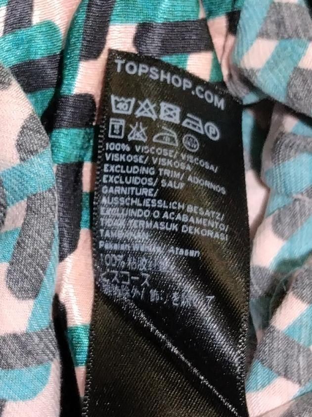 Topshop Women's Top UK 12 Multi 100% Viscose Cropped - Image 6