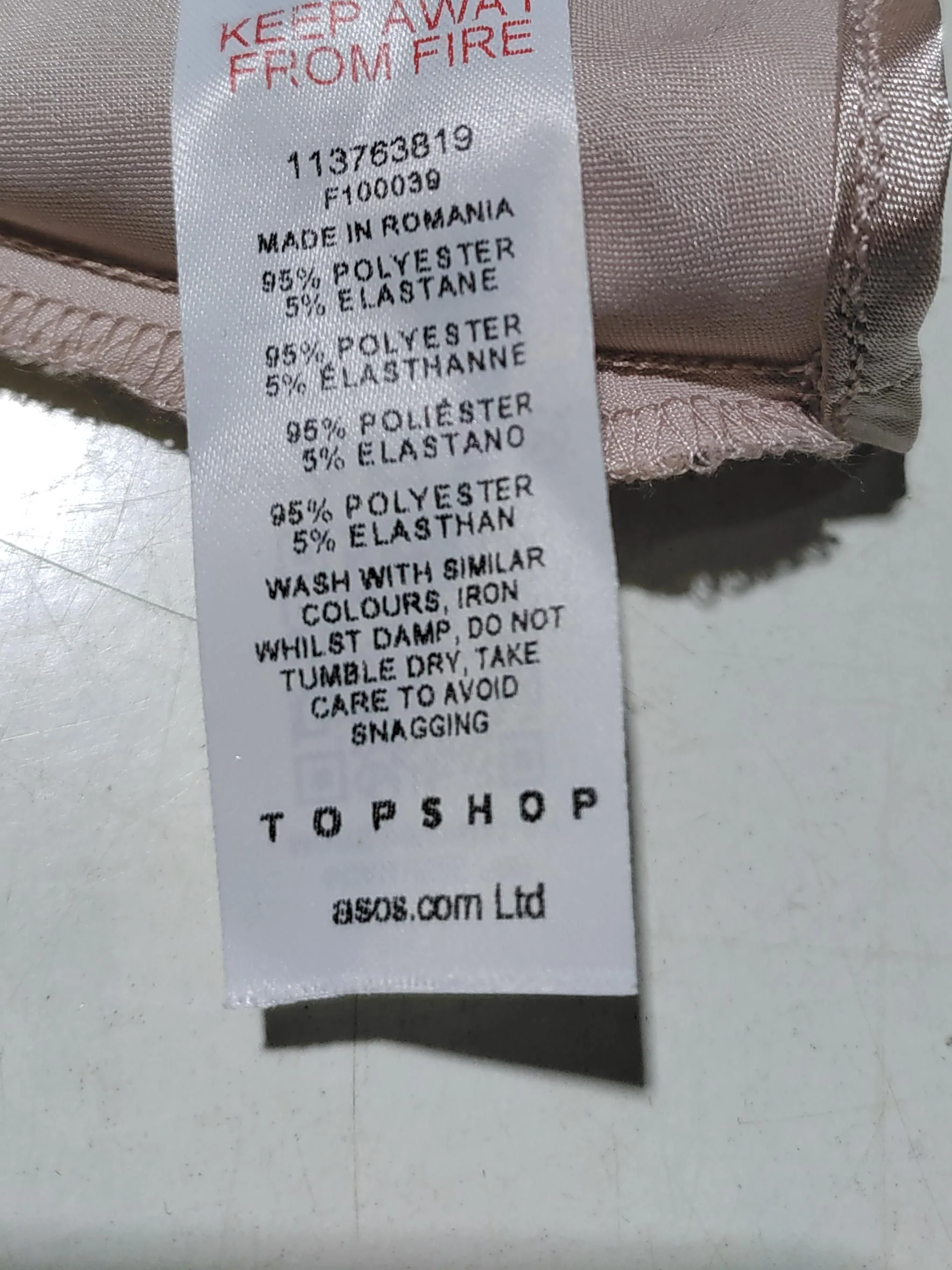 Topshop Women's Top UK 12 Pink Polyester with Elastane Sleeveless V-Neck Basic - Image 6