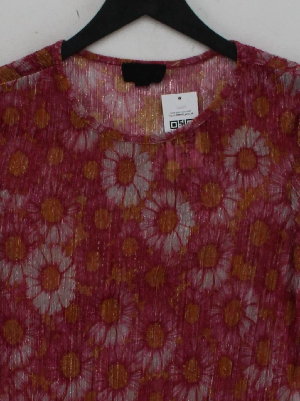 Topshop Women's Top UK 12 Red Polyester with Other Basic - Image 3