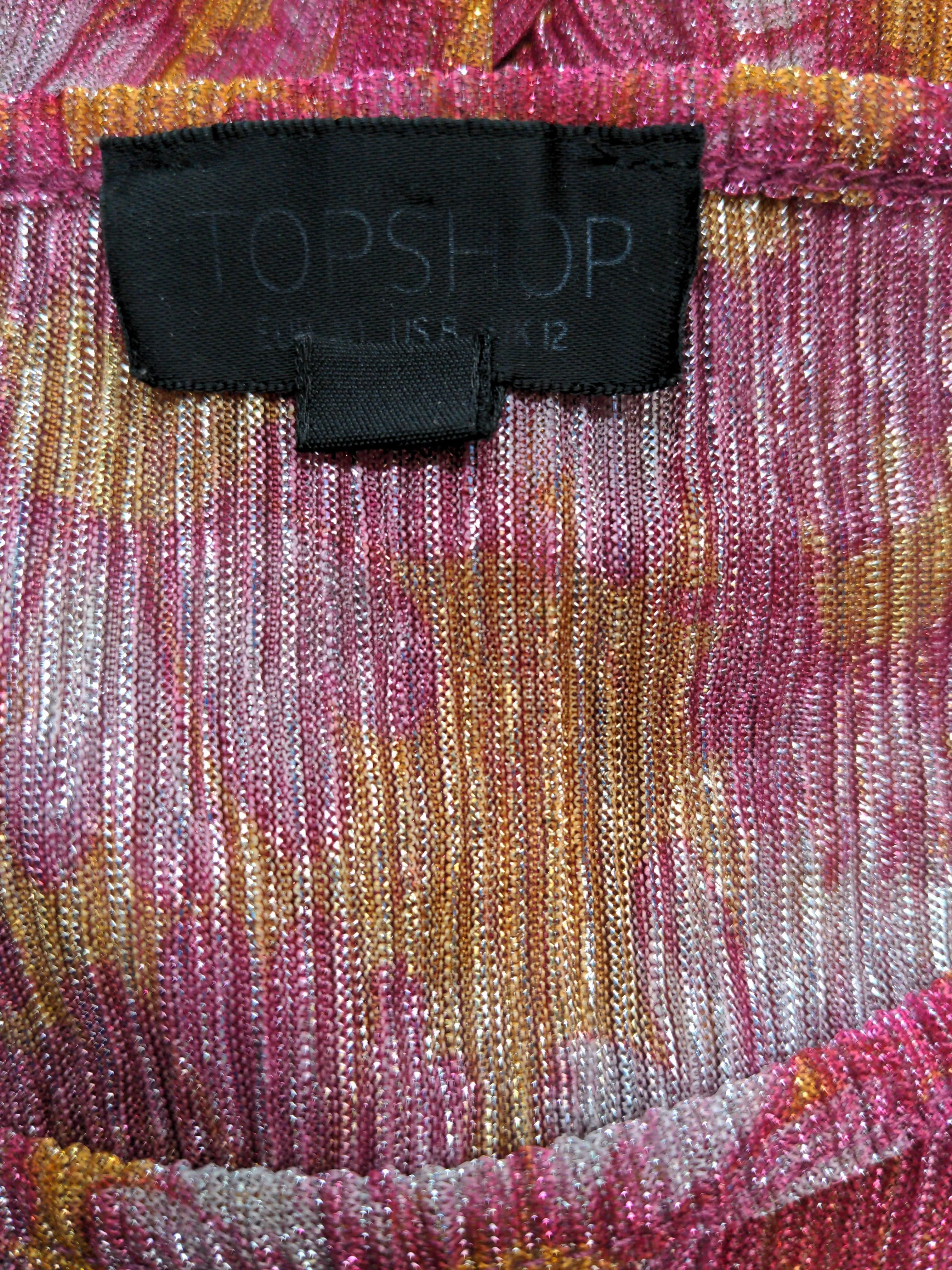 Topshop Women's Top UK 12 Red Polyester with Other Basic - Image 5
