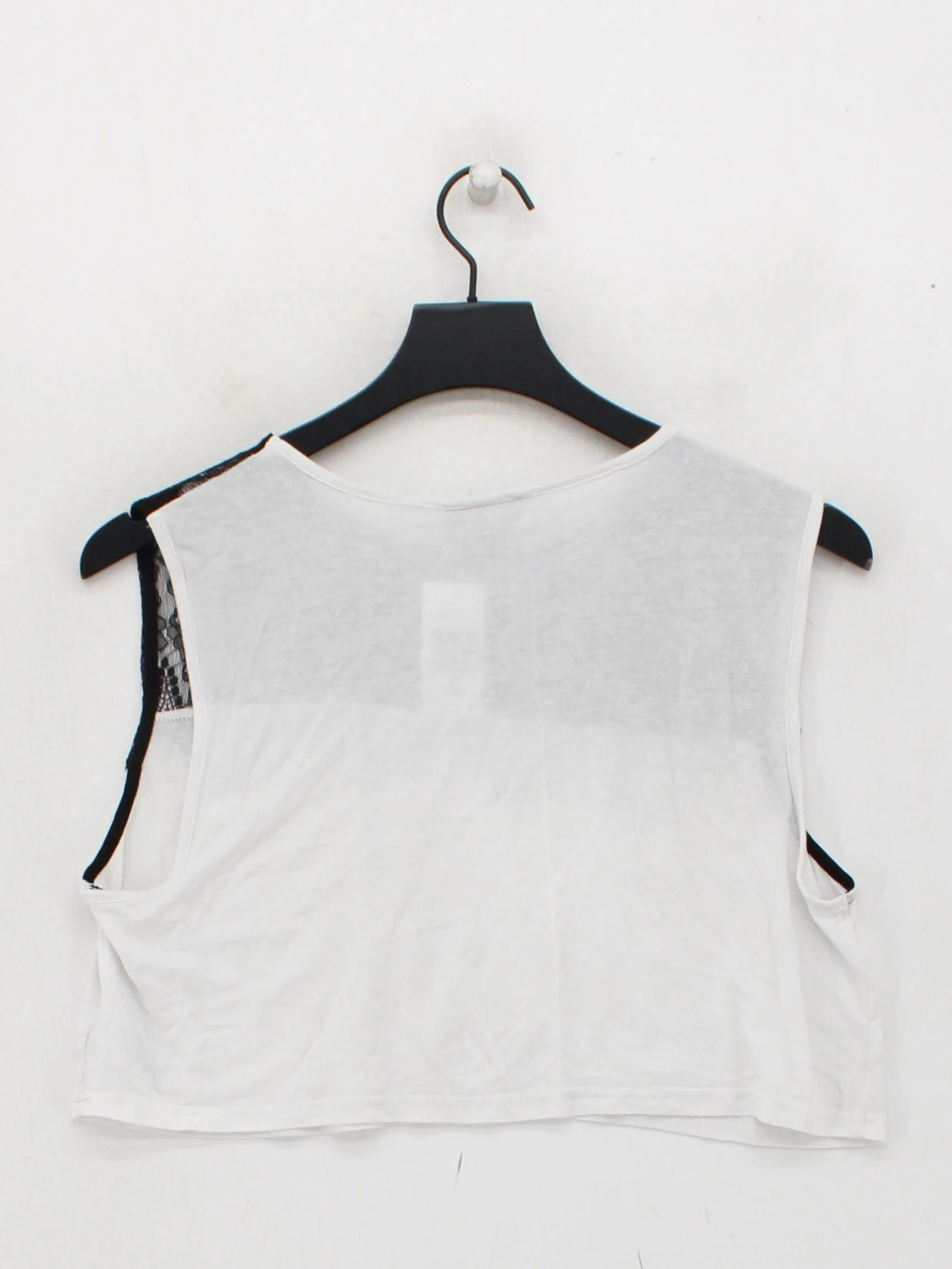 Topshop Women's Top UK 12 White Viscose with Polyester, Cotton, Nylon Basic - Image 2