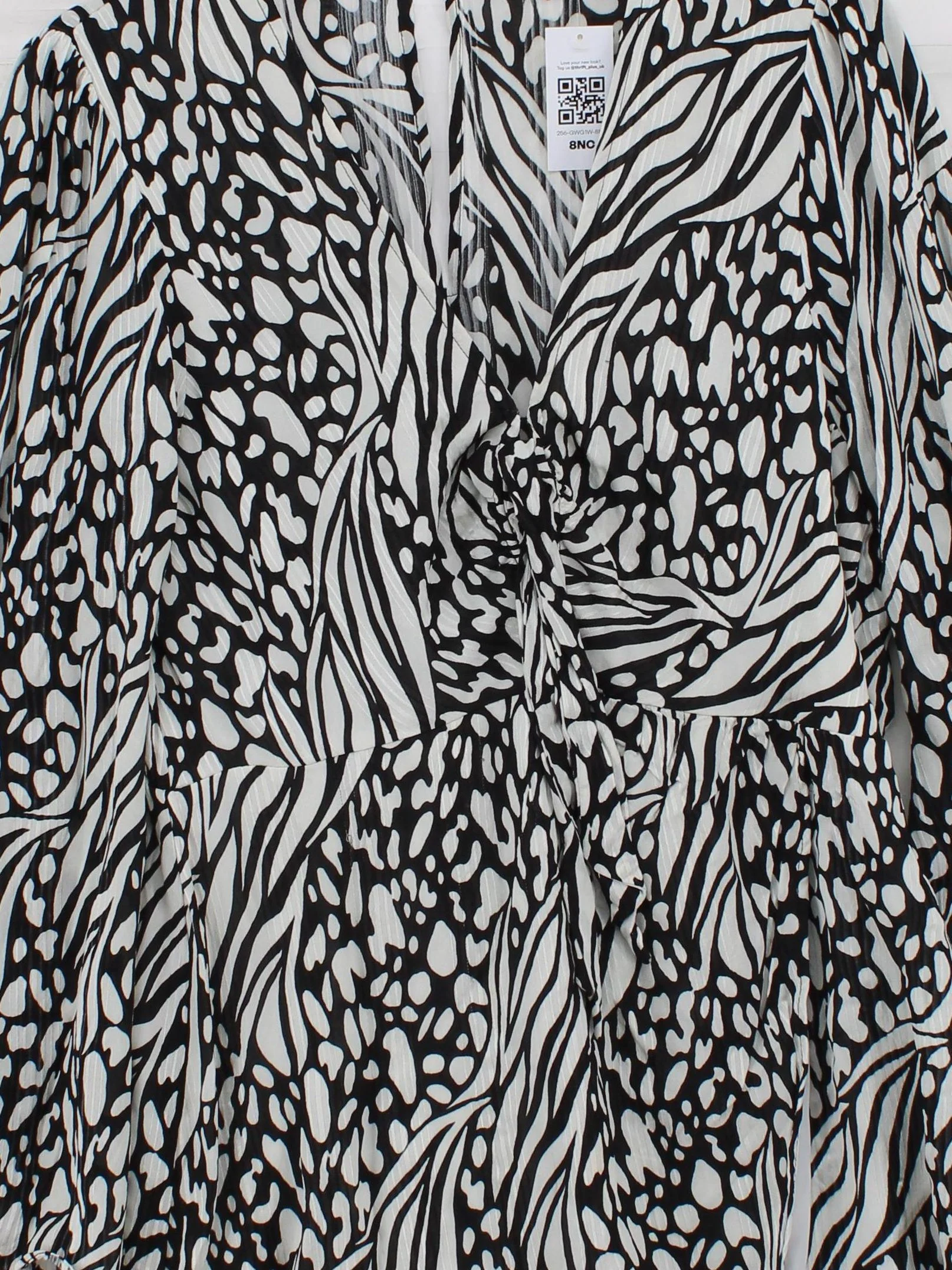 Topshop Women's Top UK 18 Multi Viscose with Polyester Tunic - Image 3