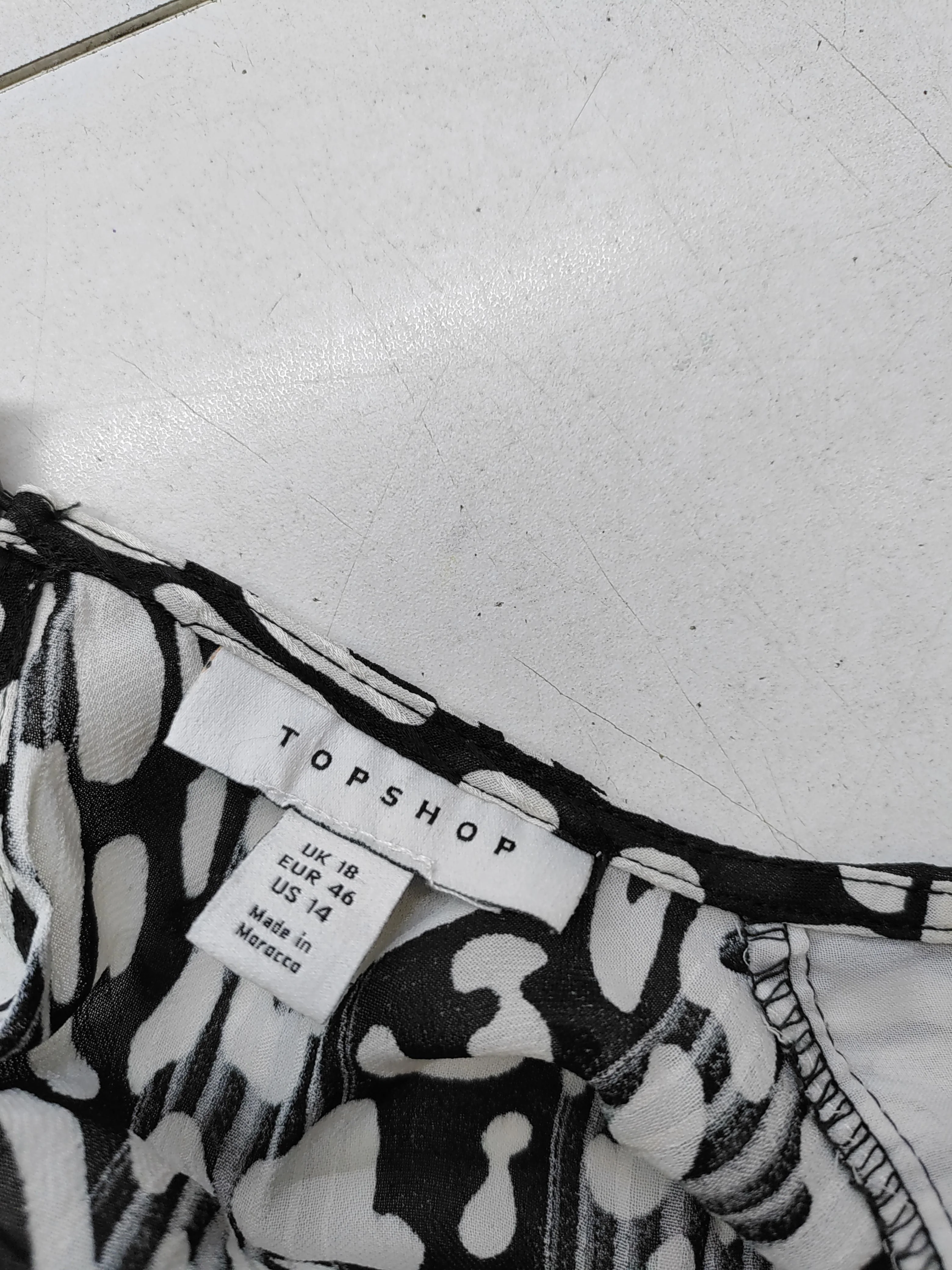 Topshop Women's Top UK 18 Multi Viscose with Polyester Tunic - Image 6