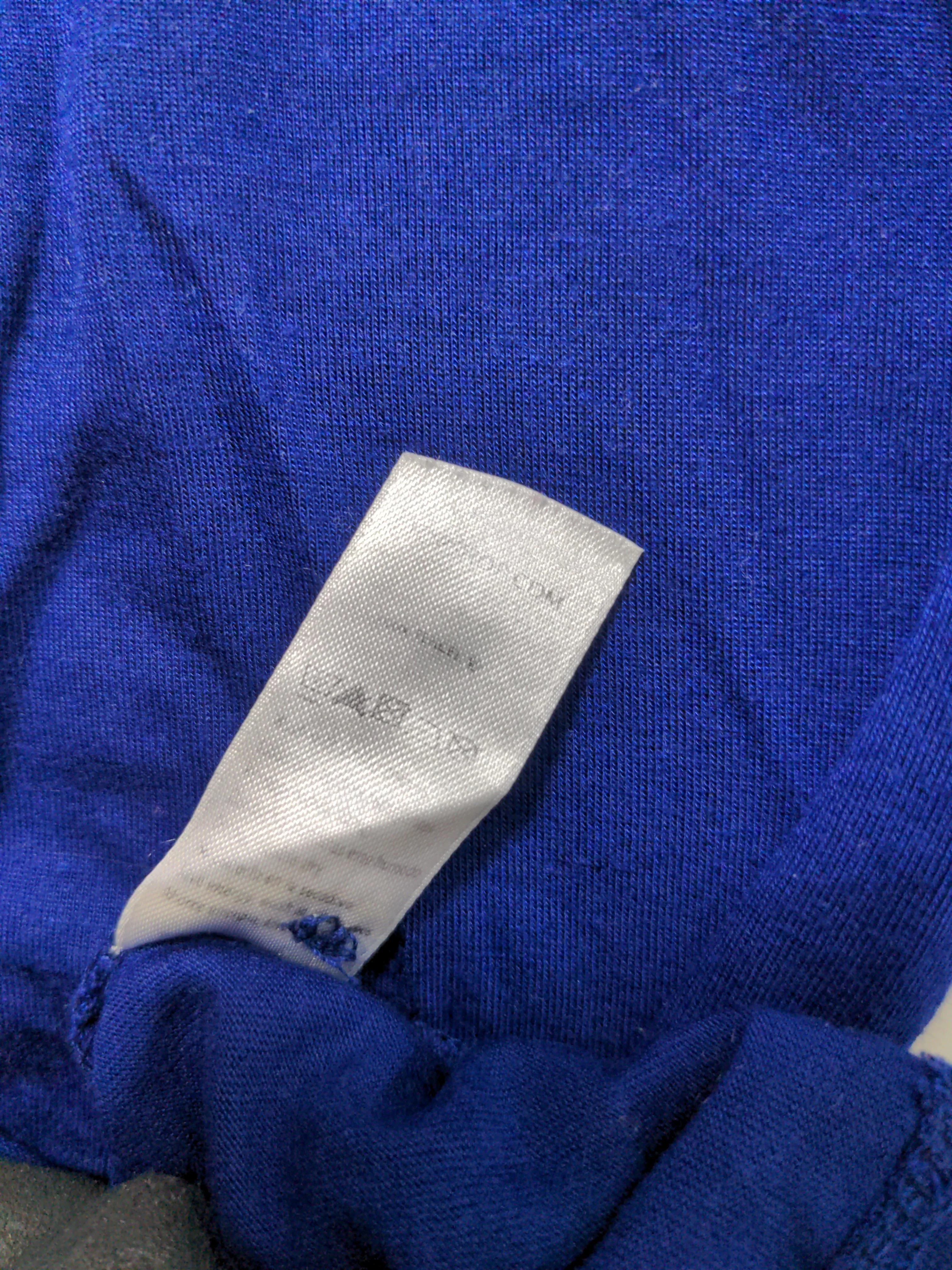 Topshop Women's Top UK 6 Blue 100% Cotton Long Sleeve Round Neck Basic - Image 7