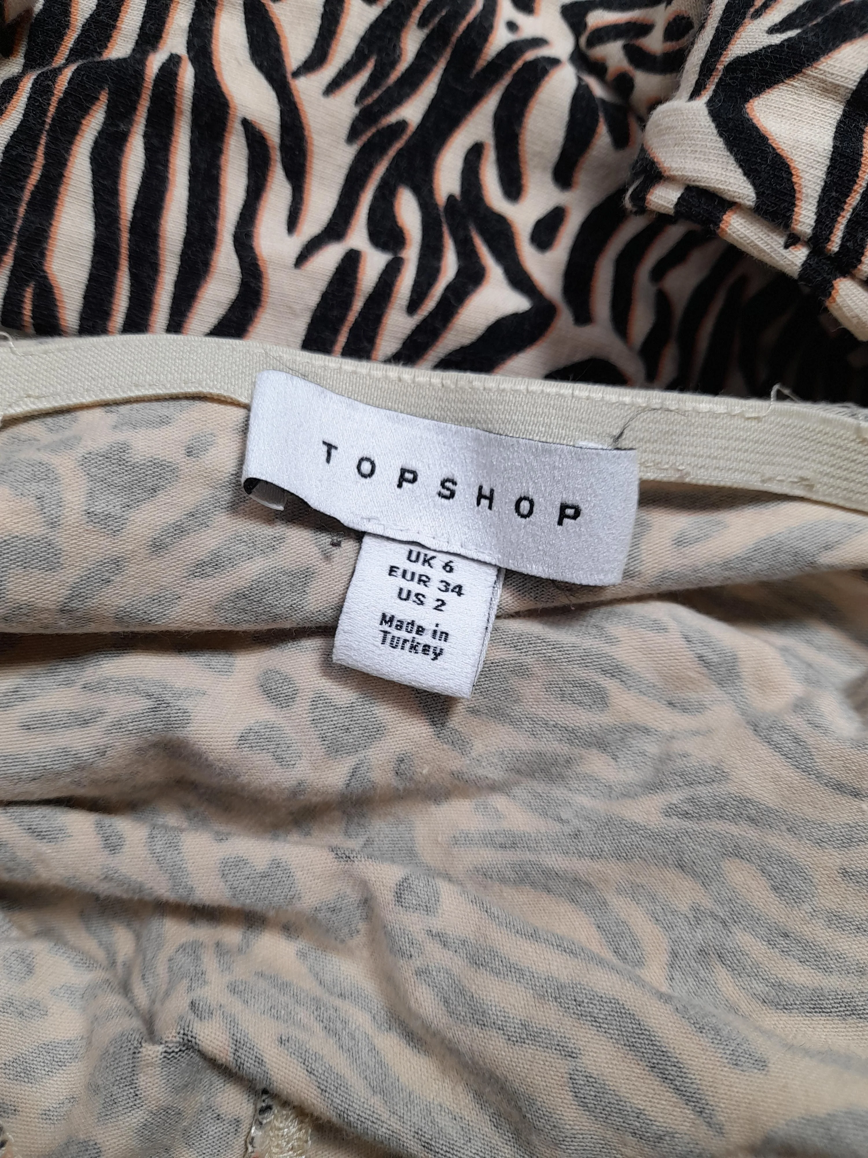 Topshop Women's Top UK 6 Cream Cotton with Elastane Cropped - Image 5