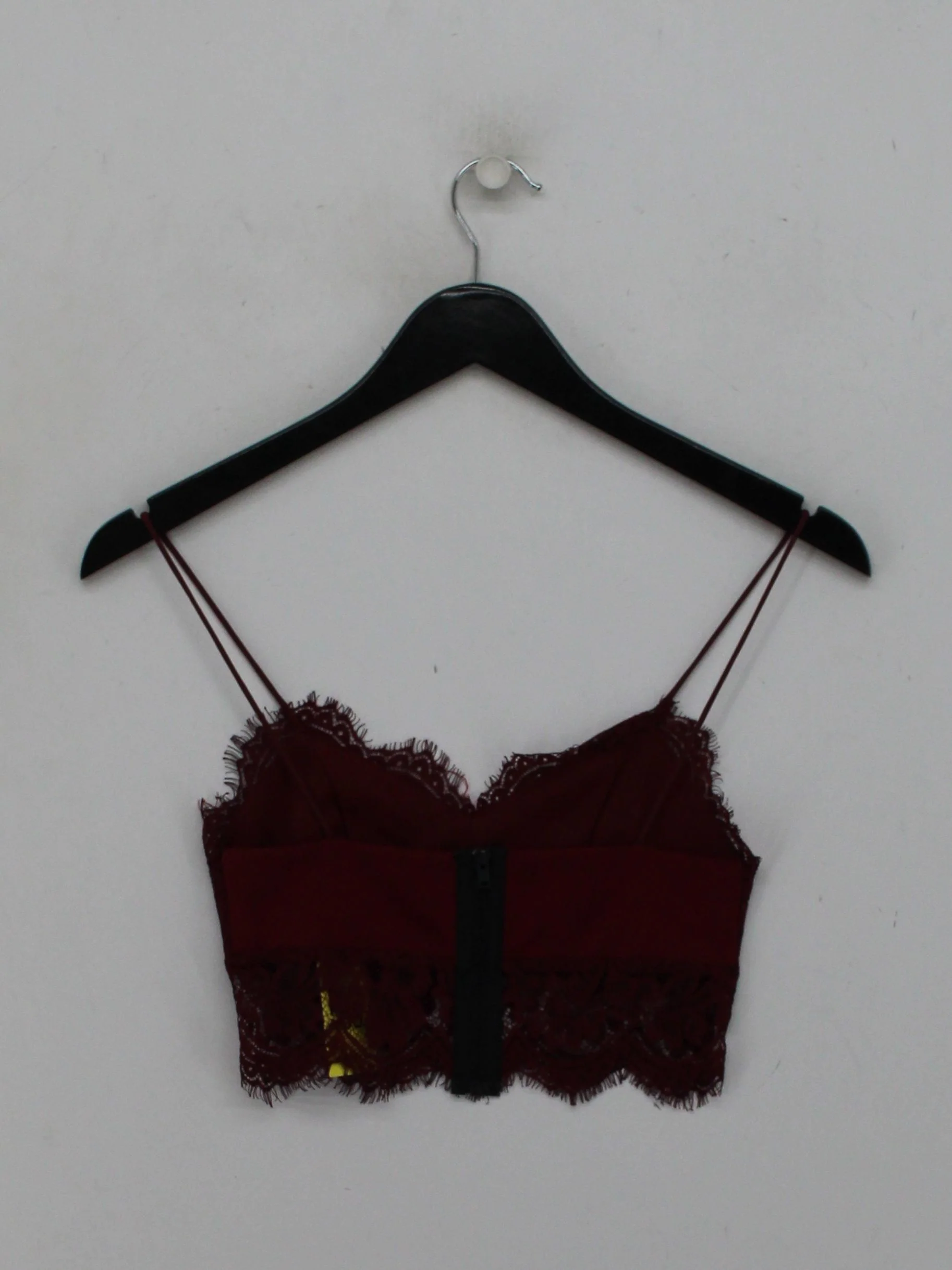 Topshop Women's Top UK 6 Red Polyester with Elastane Cropped - Image 2