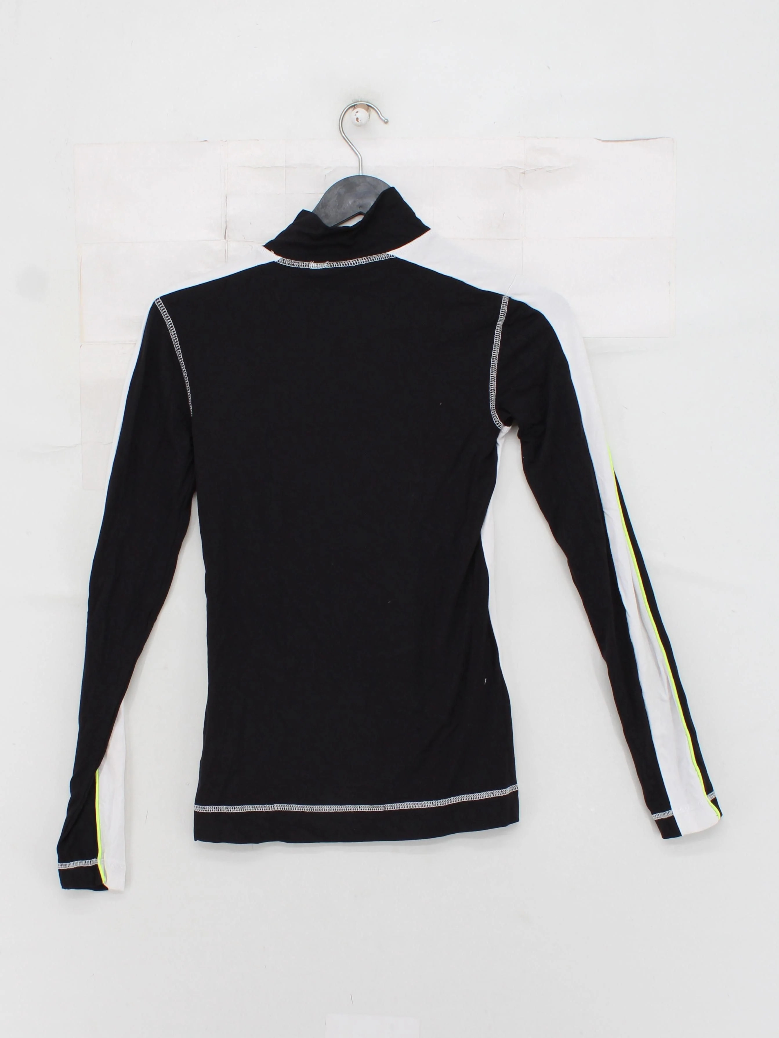 Topshop Women's Top UK 8 Black Viscose with Elastane Long Sleeve High Neck Basic - Image 2