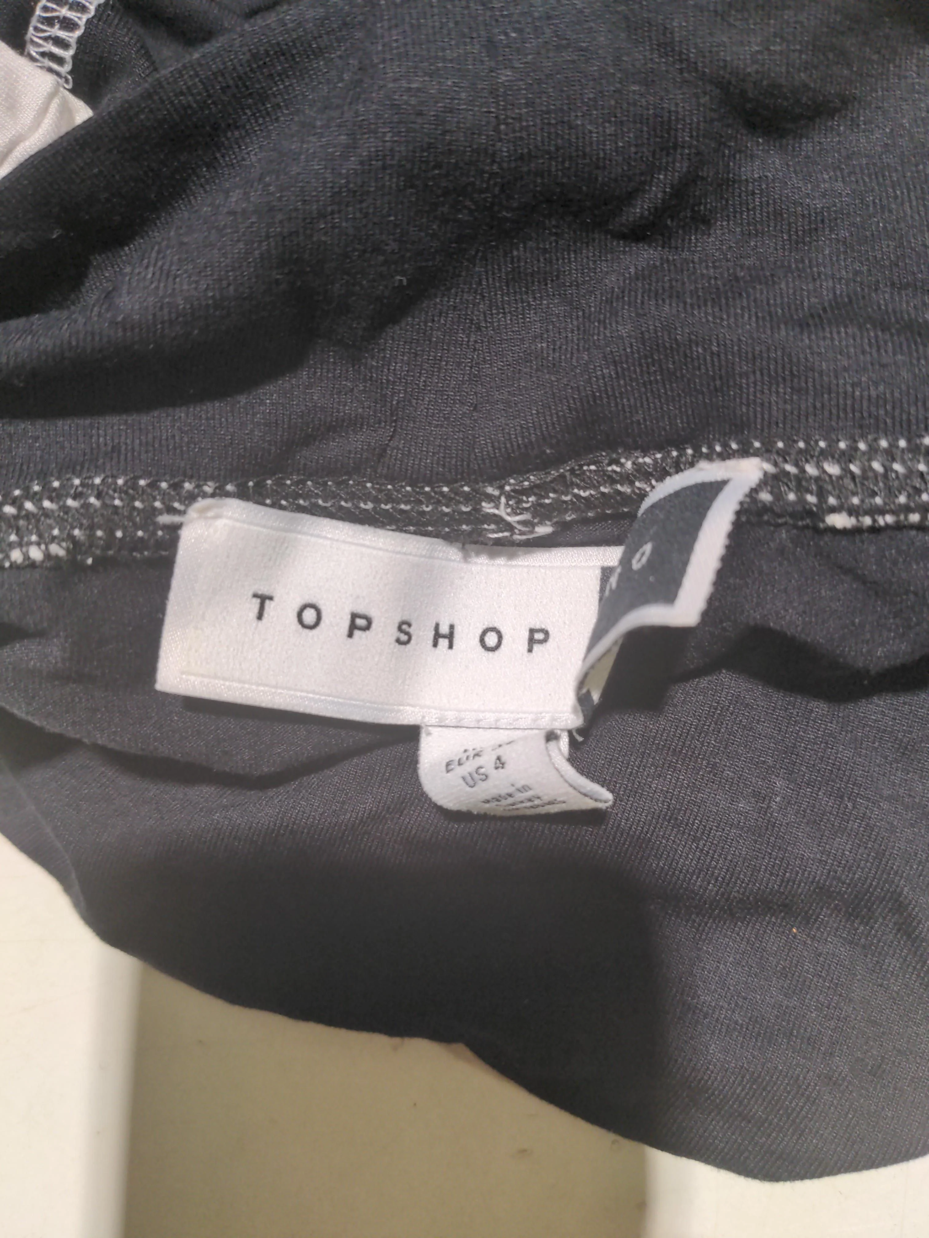 Topshop Women's Top UK 8 Black Viscose with Elastane Long Sleeve High Neck Basic - Image 5