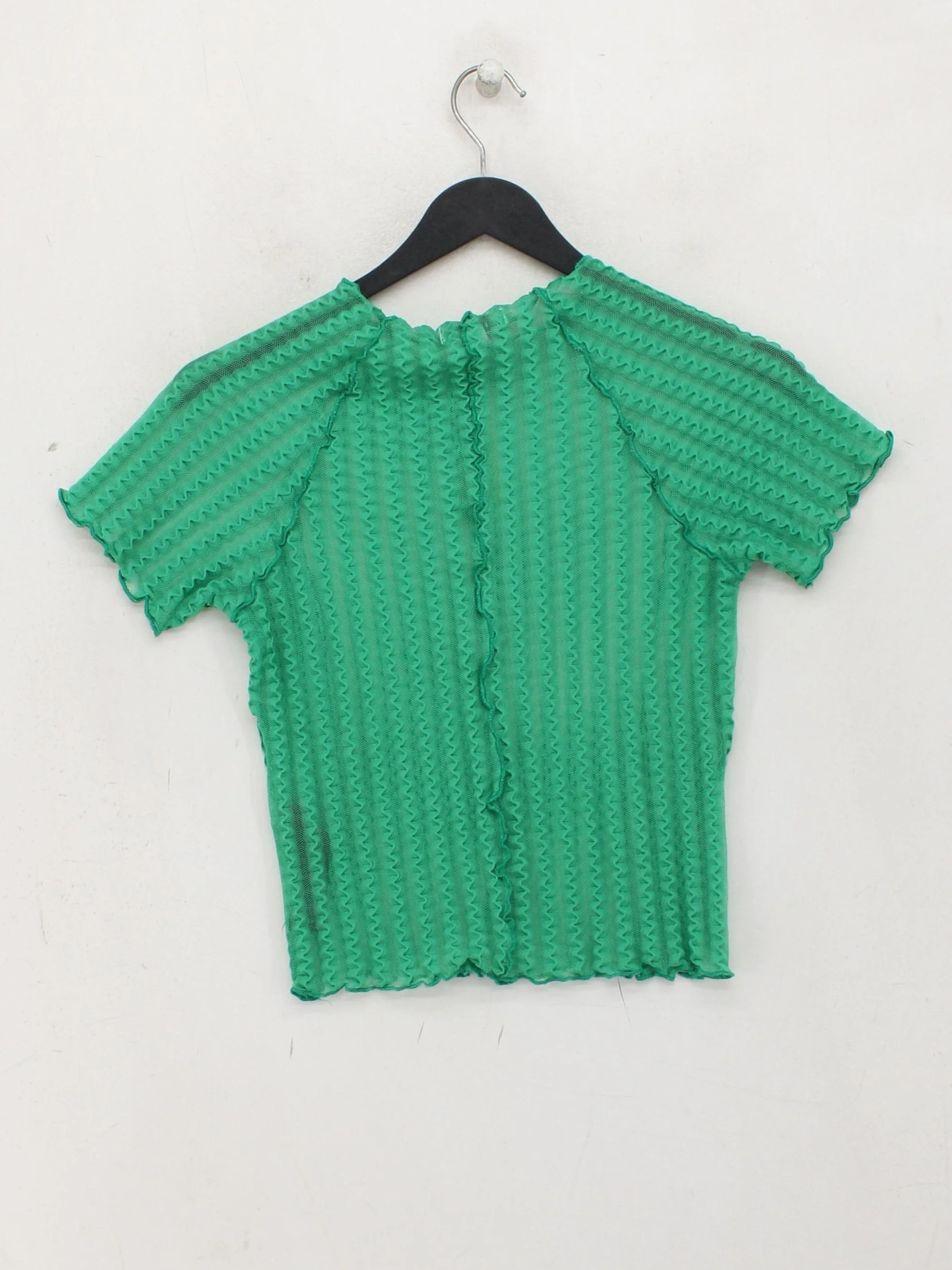 Topshop Women's Top UK 8 Green Polyester with Elastane Basic - Image 2