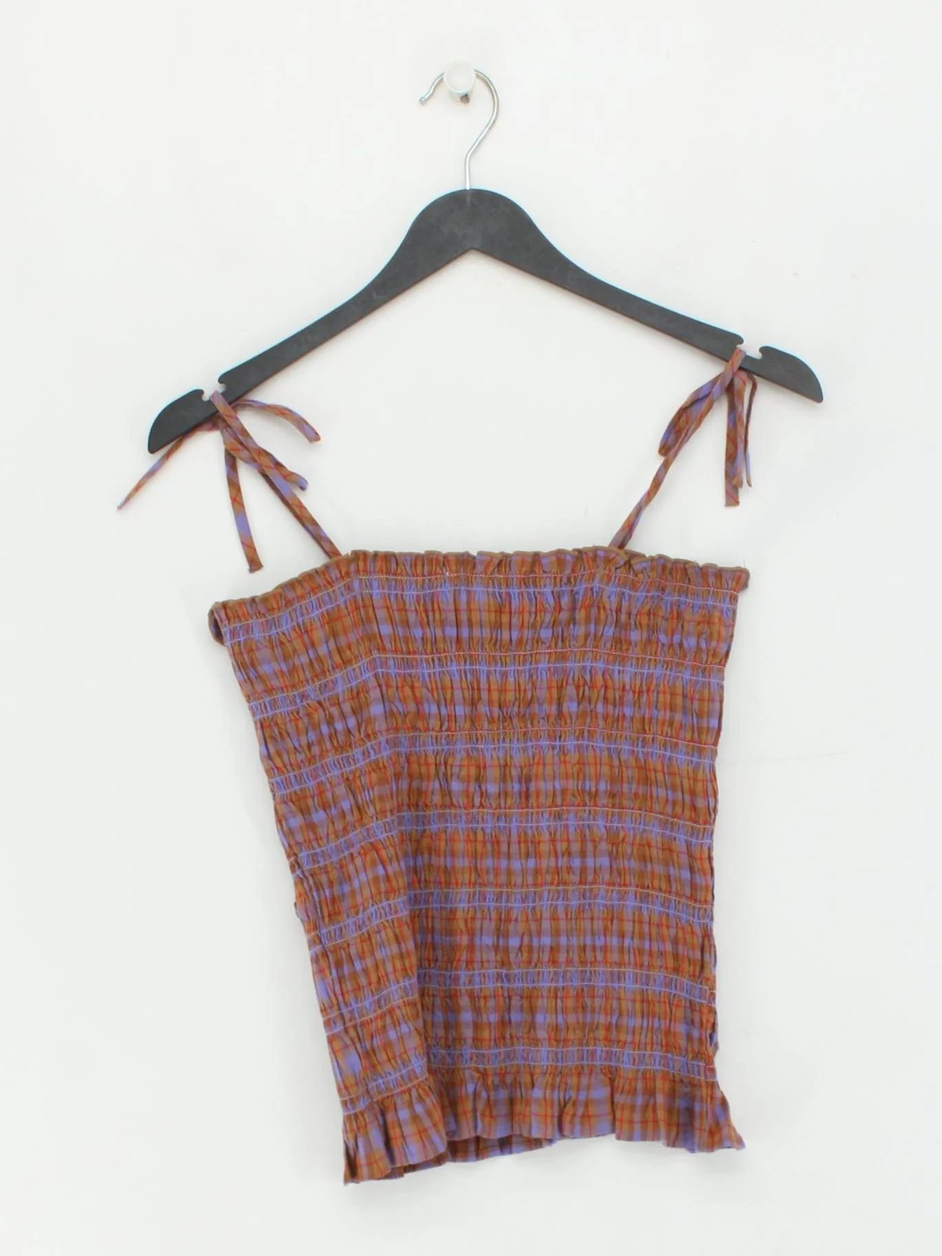 Topshop Women's Top UK 8 Multi Cotton with Viscose, Polyester, Elastane Cropped - Image 2