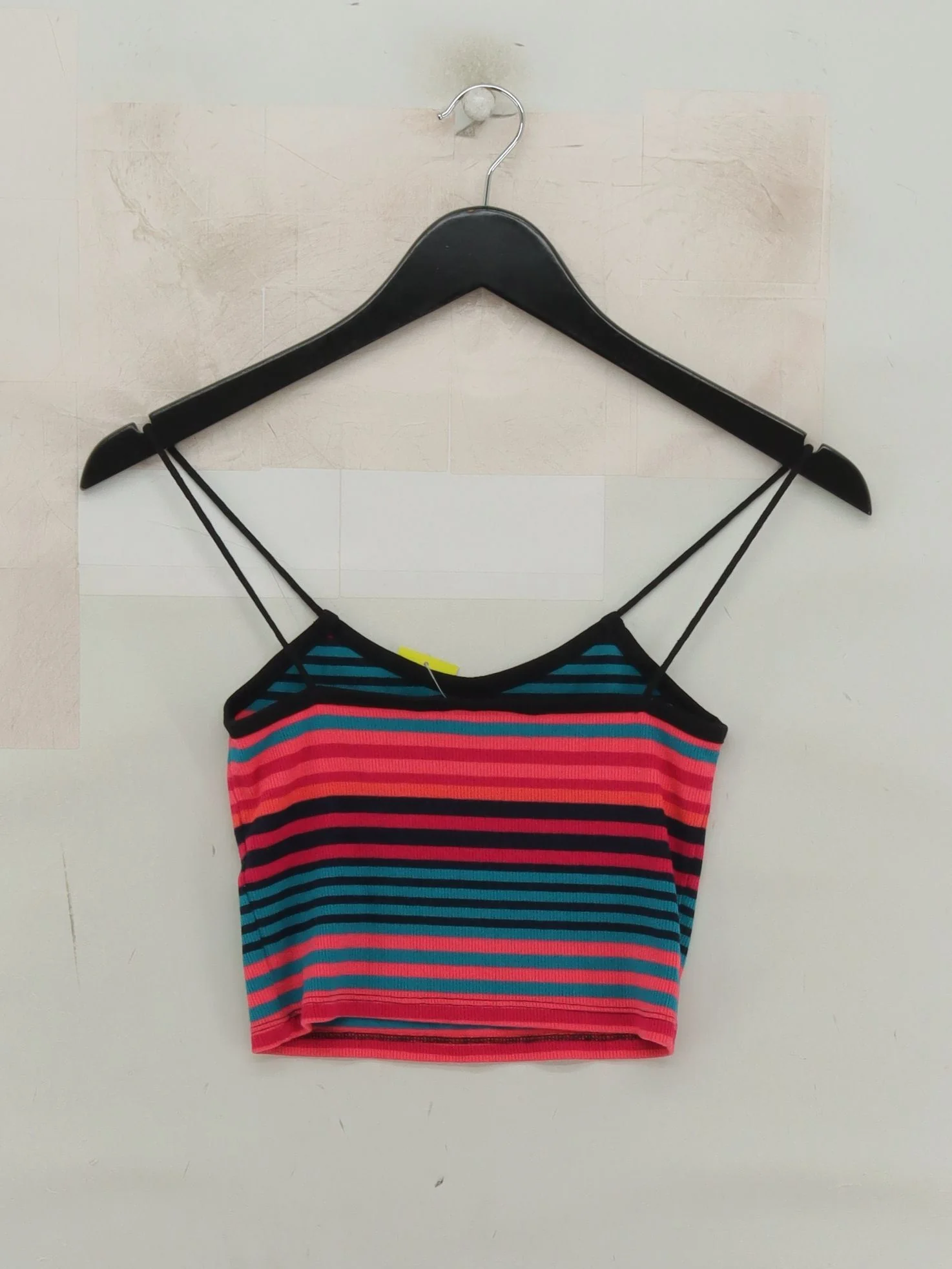 Topshop Women's Top UK 8 Multi Polyester with Viscose, Elastane Cropped - Image 2