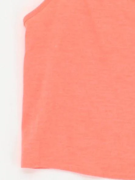 Topshop Women's Top UK 8 Orange Polyester with Viscose Cropped - Image 4