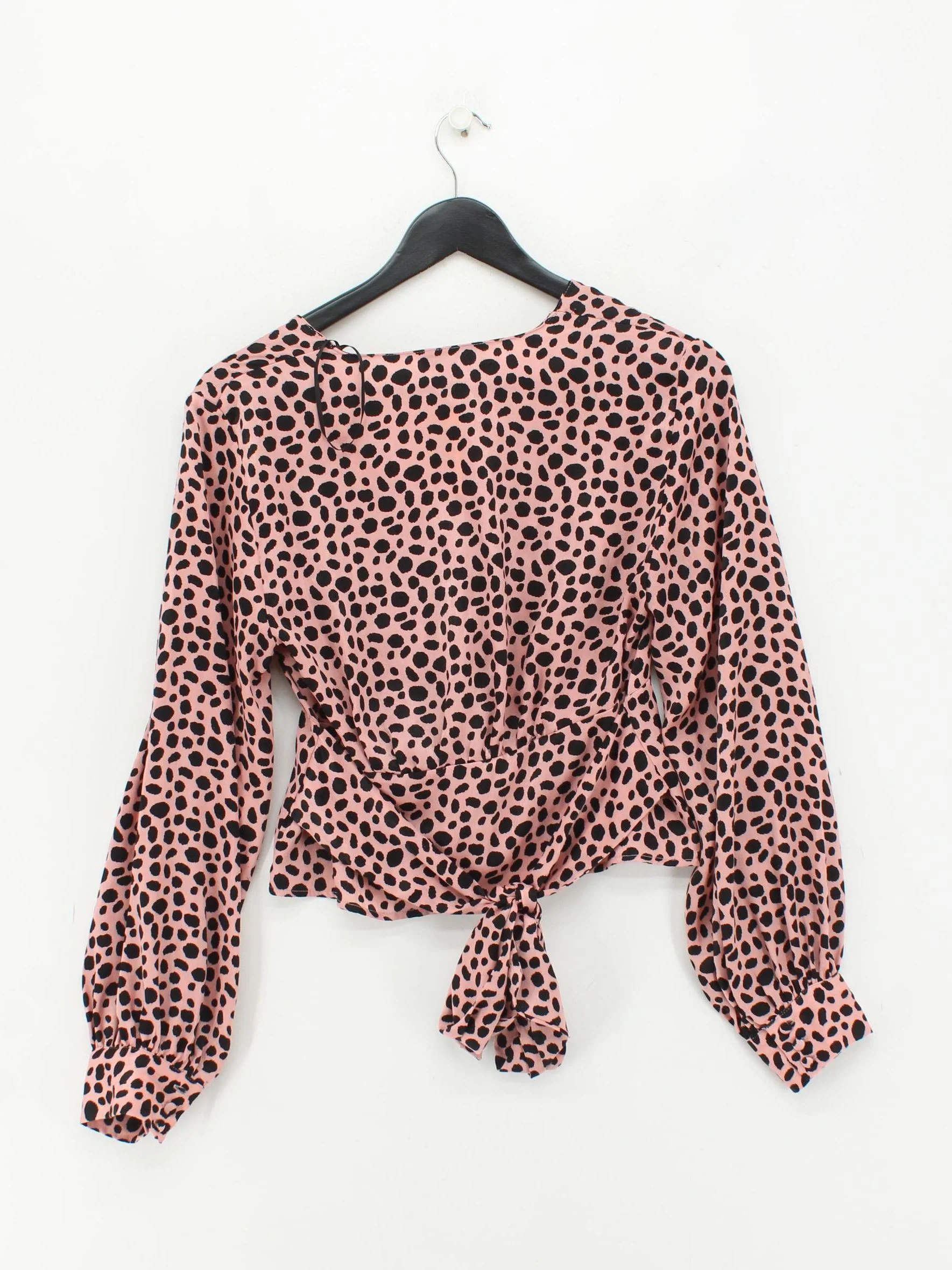 Topshop Women's Top UK 8 Pink 100% Polyester Cropped - Image 2
