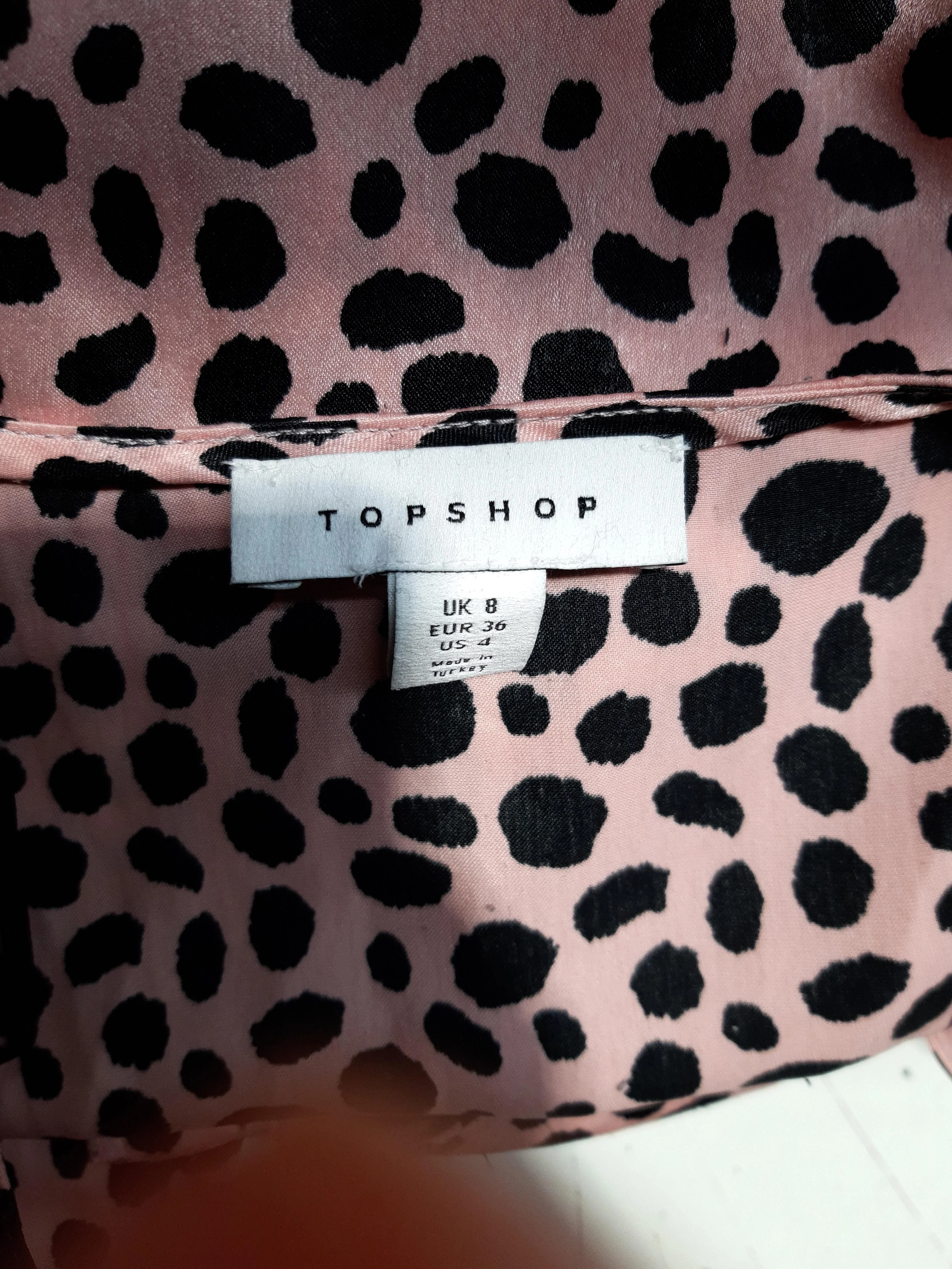 Topshop Women's Top UK 8 Pink 100% Polyester Cropped - Image 6