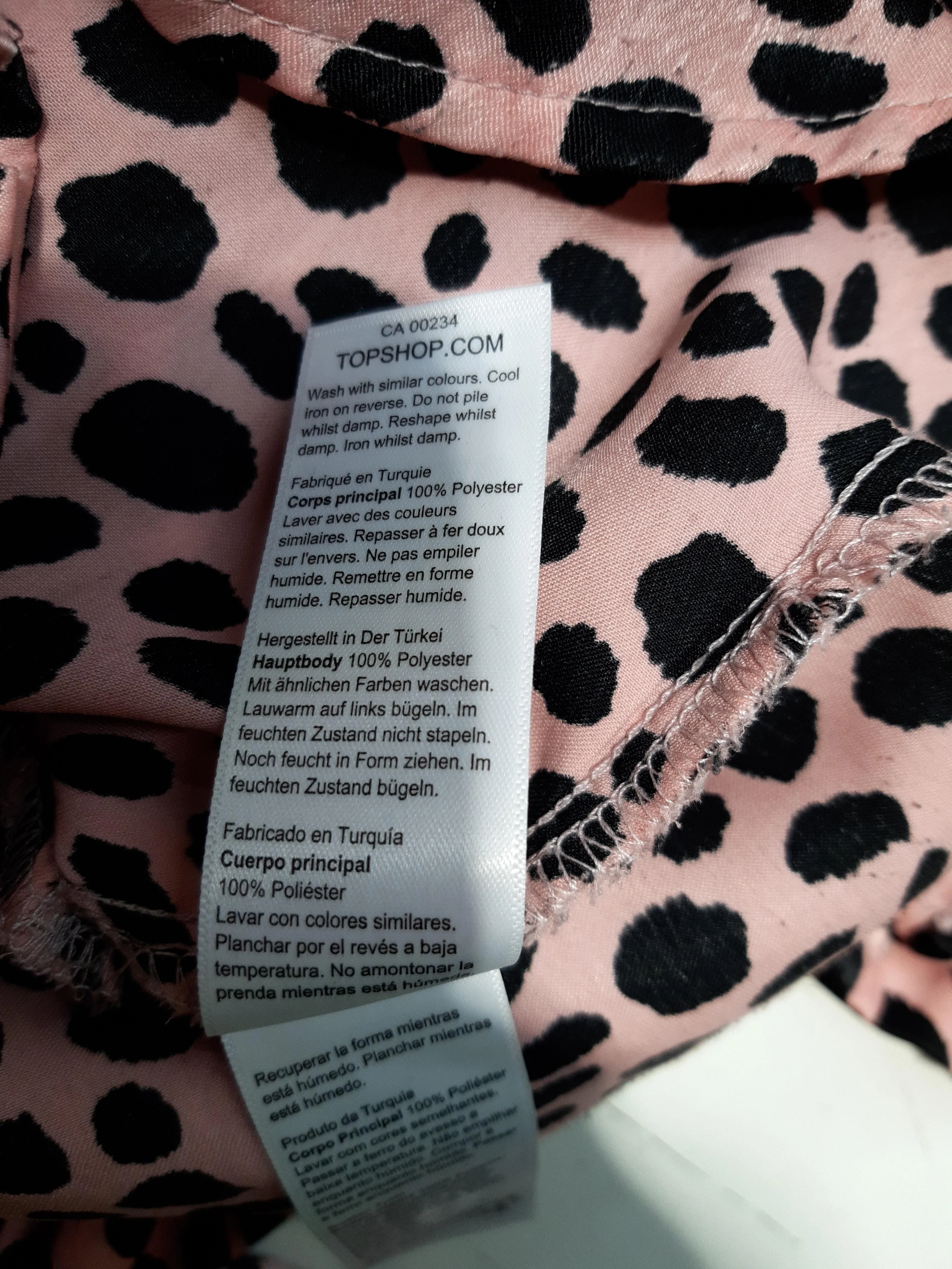 Topshop Women's Top UK 8 Pink 100% Polyester Cropped - Image 7