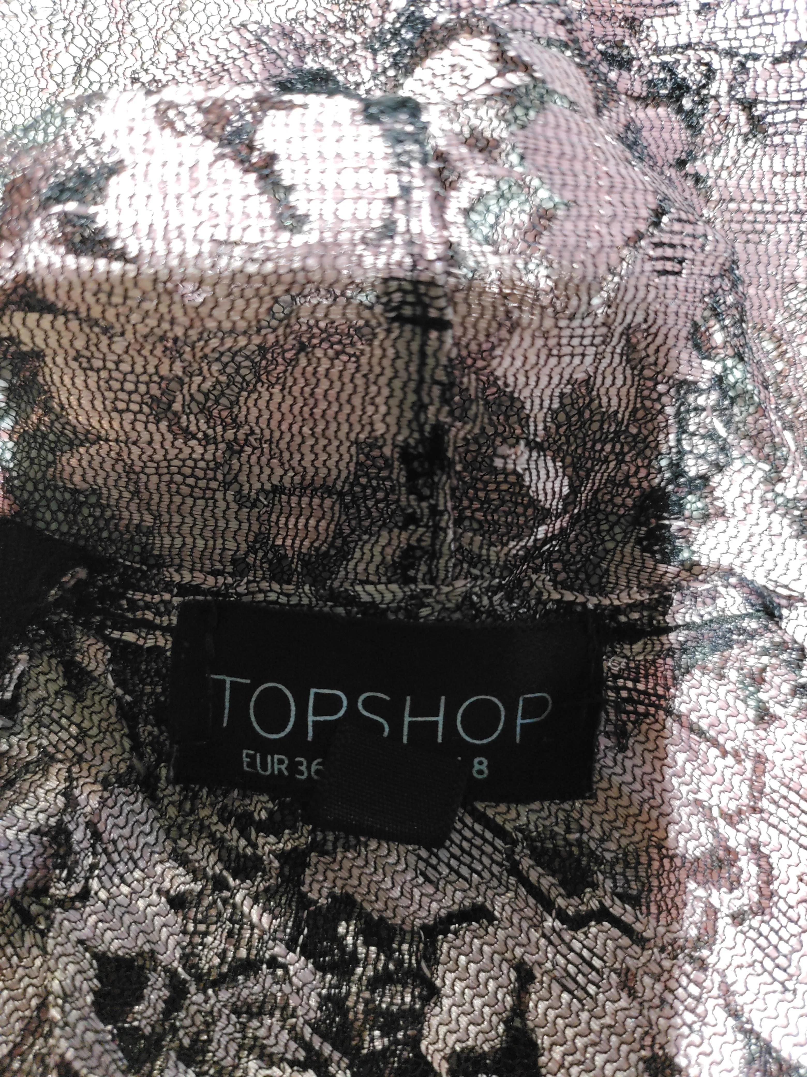 Topshop Women's Top UK 8 Pink Floral 100% Other Sleeveless Round Neck Cropped - Image 5